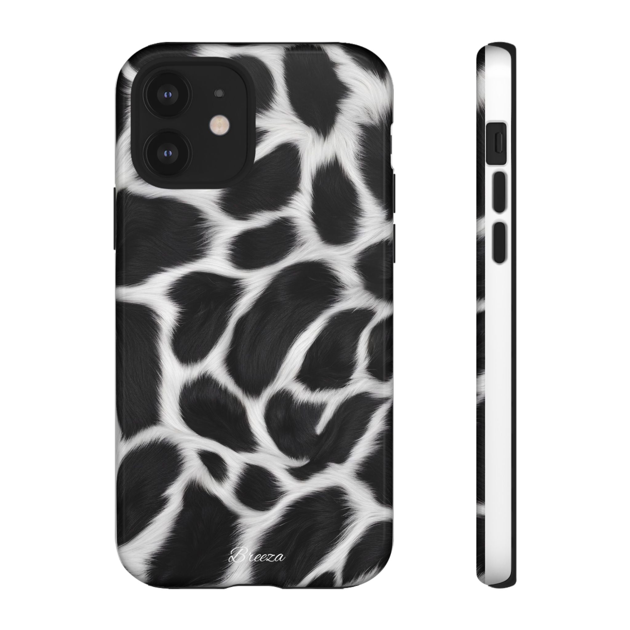 Furry Cow Print Phone Case