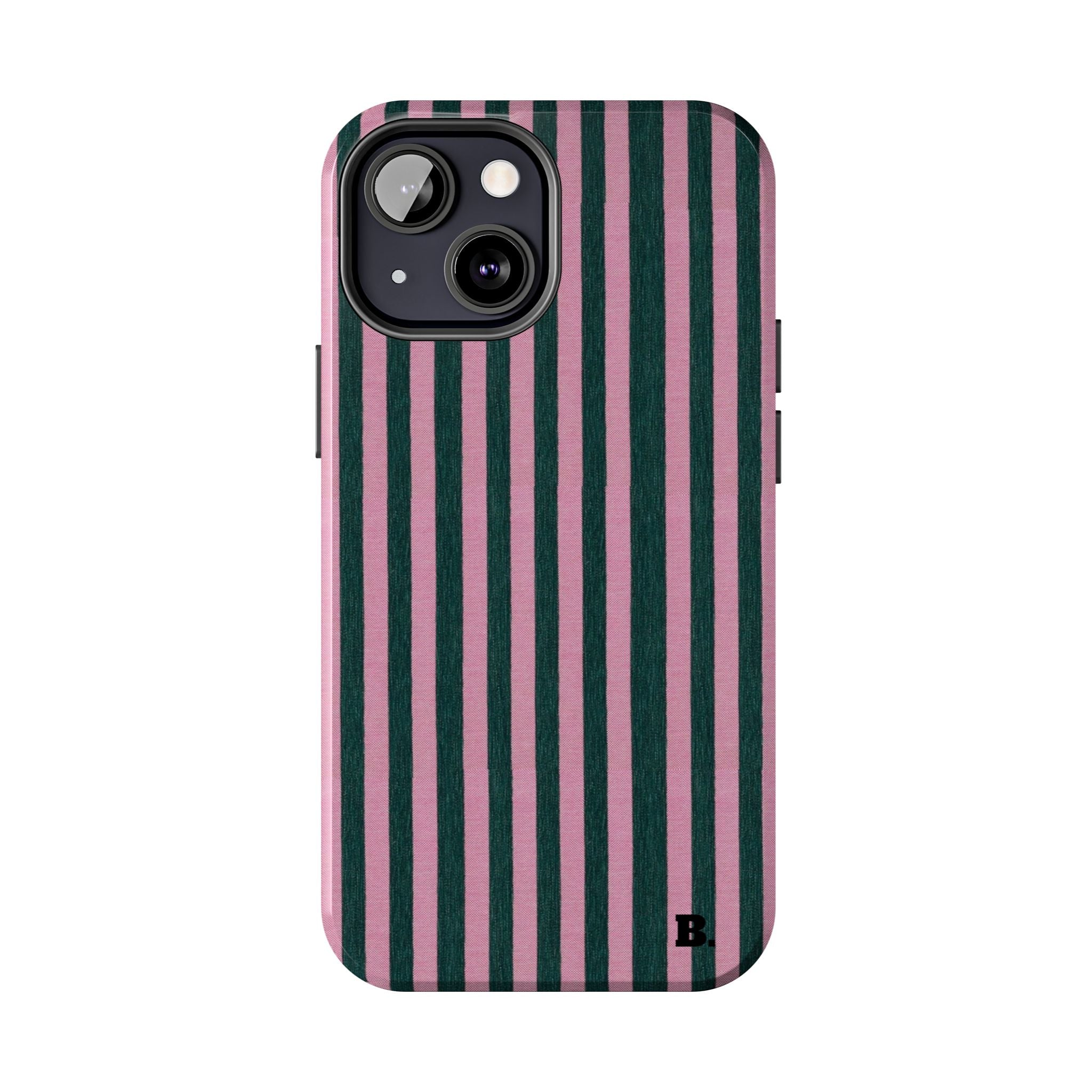 Pink & Green Striped Case
