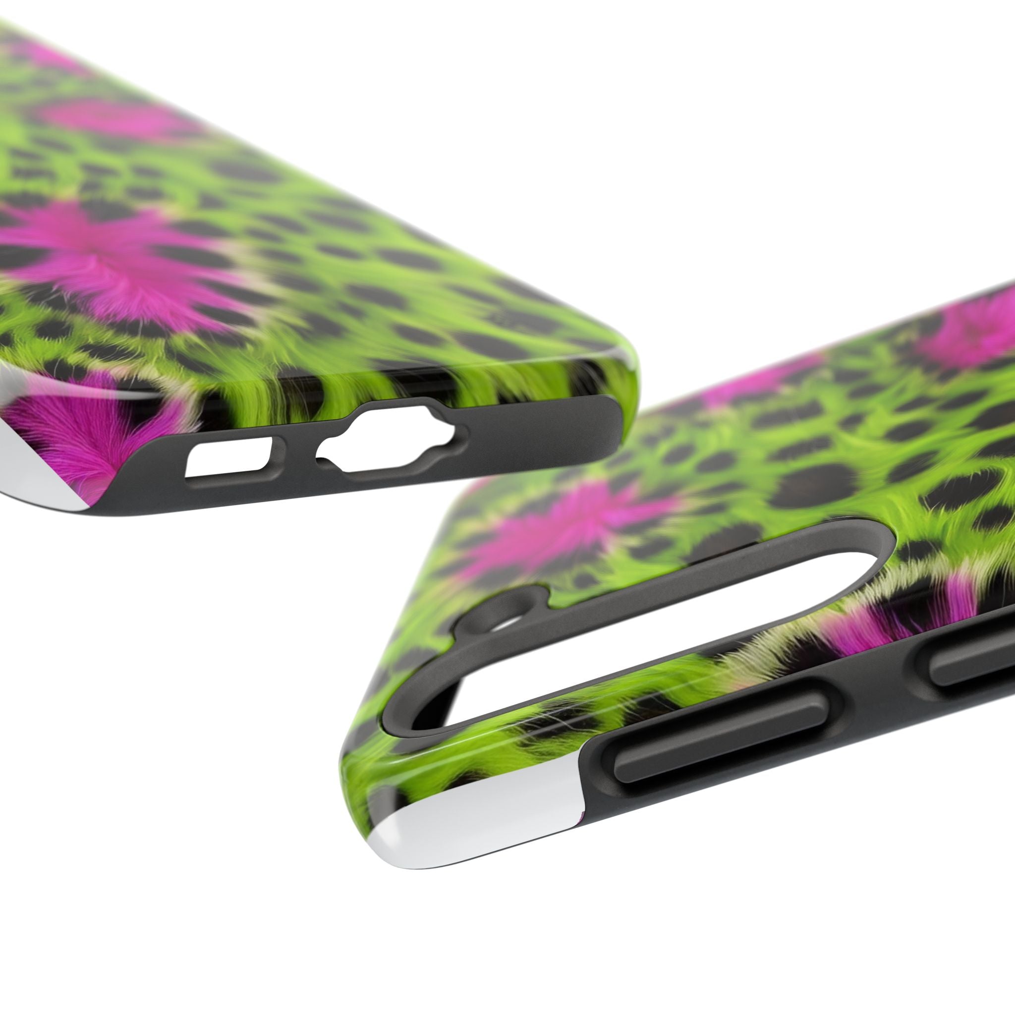 Bold Green & Pink Animal Fur Case