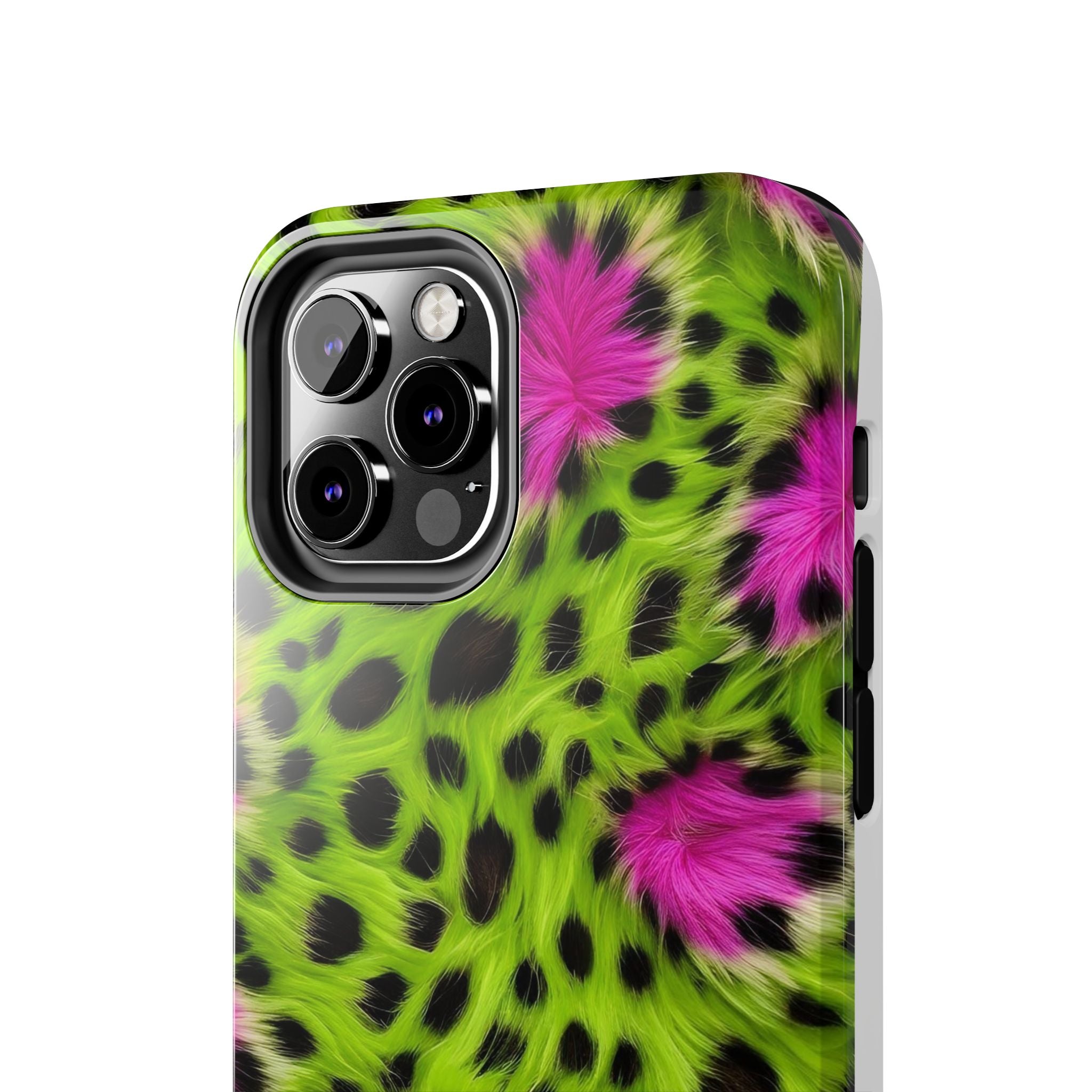 Bold Green & Pink Animal Fur Case