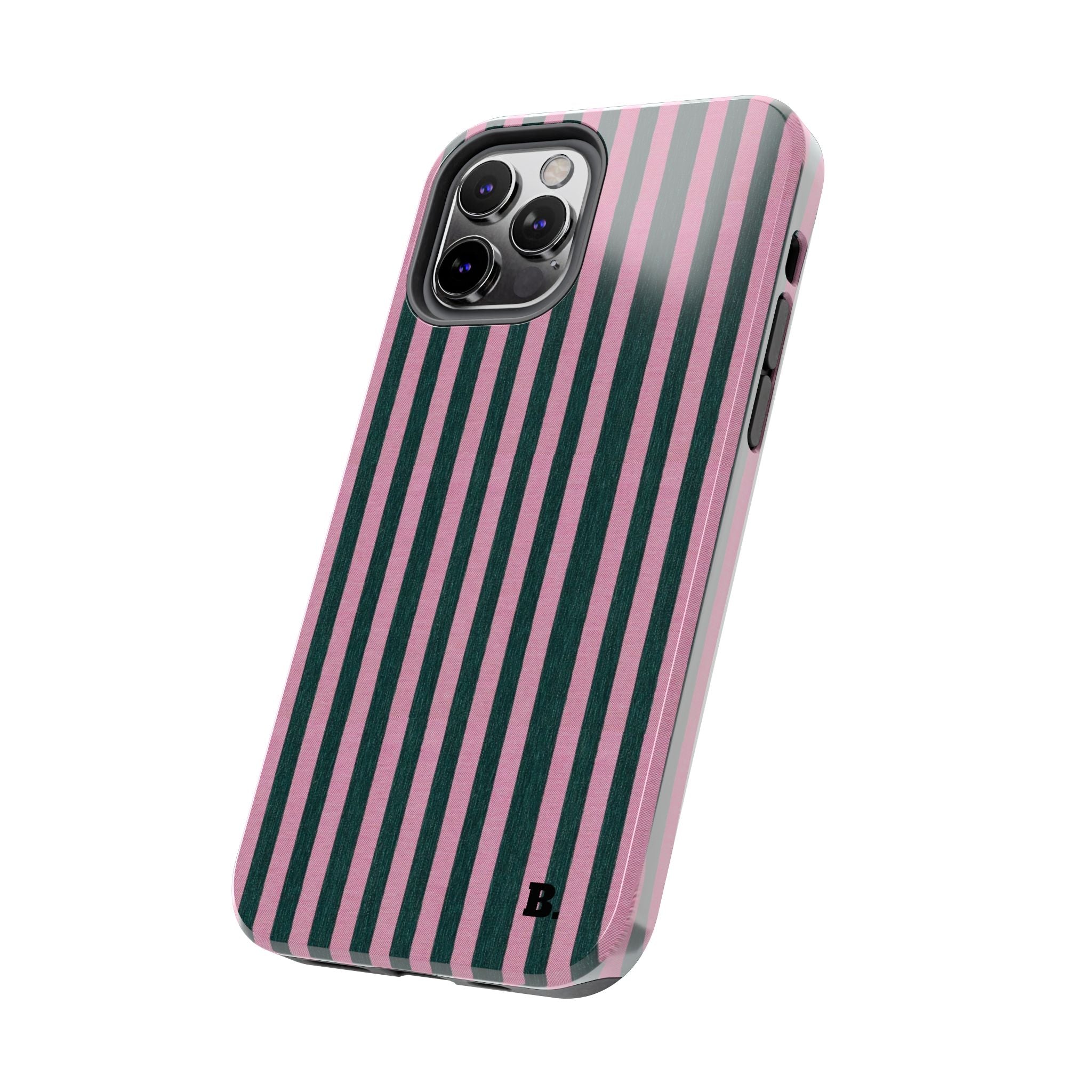 Pink & Green Striped Case