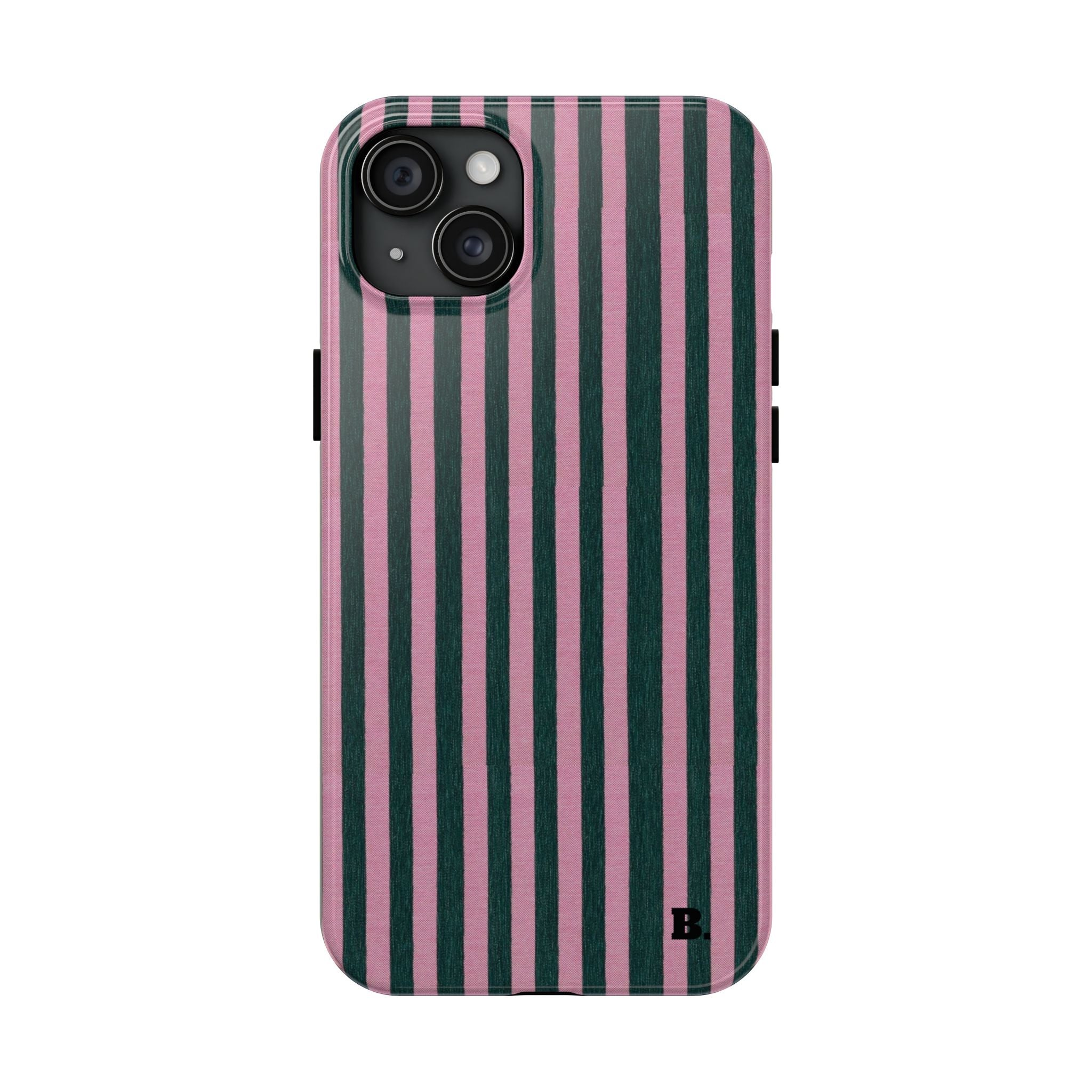 Pink & Green Striped Case
