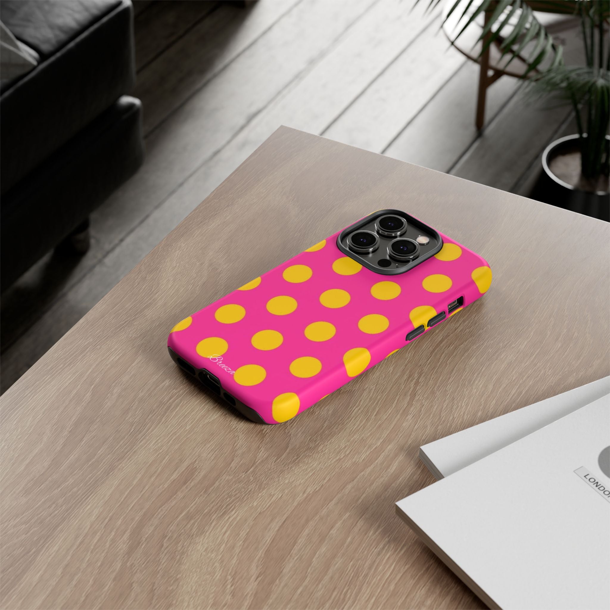 Pink & Yellow Dot Phone Case