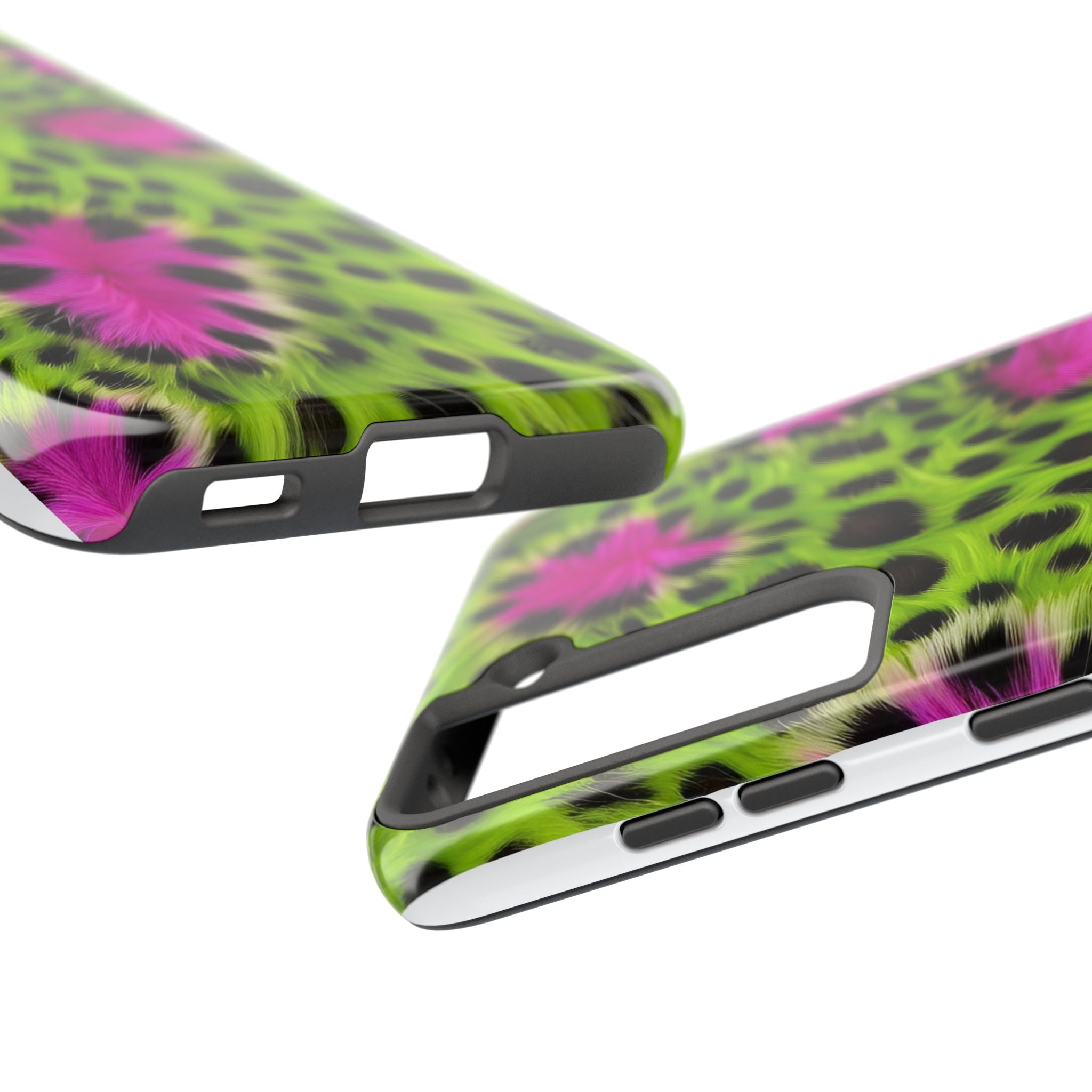 Bold Green & Pink Animal Fur Case