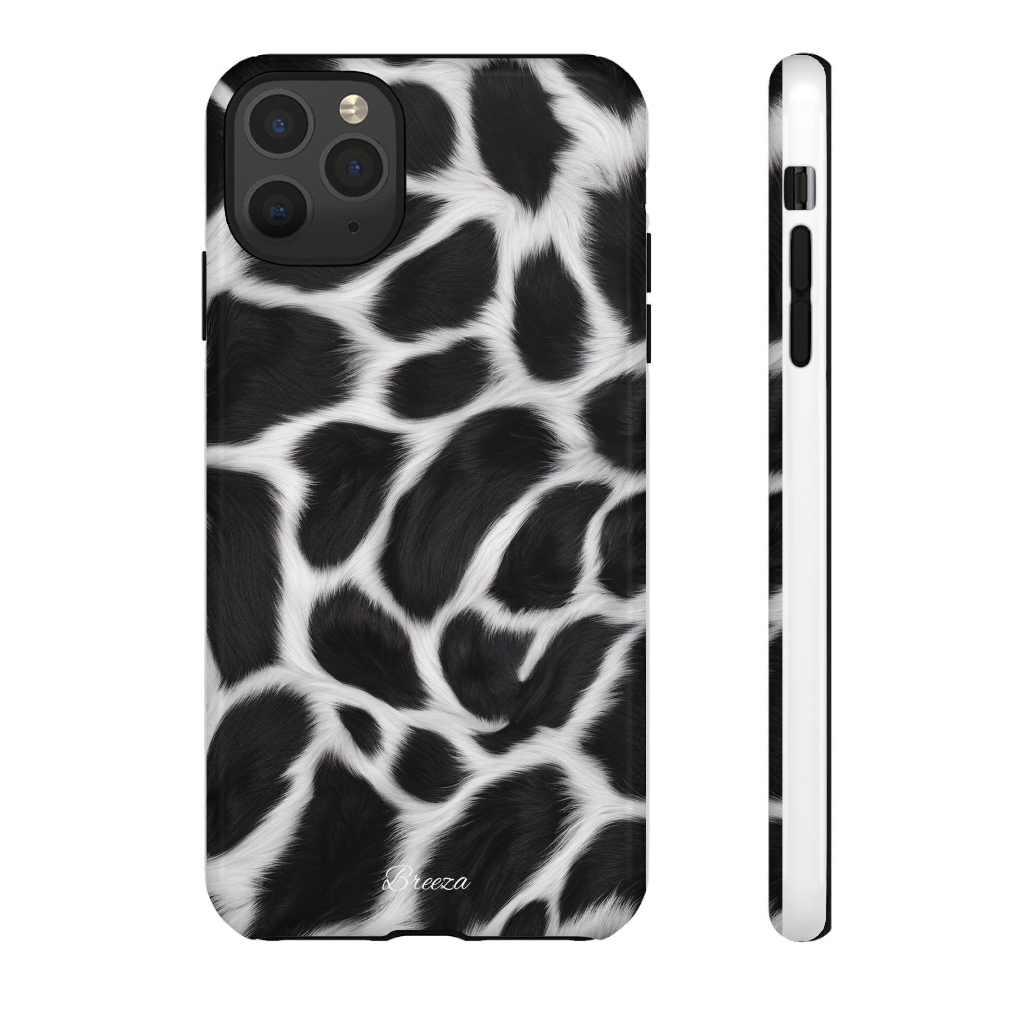 Furry Cow Print Phone Case