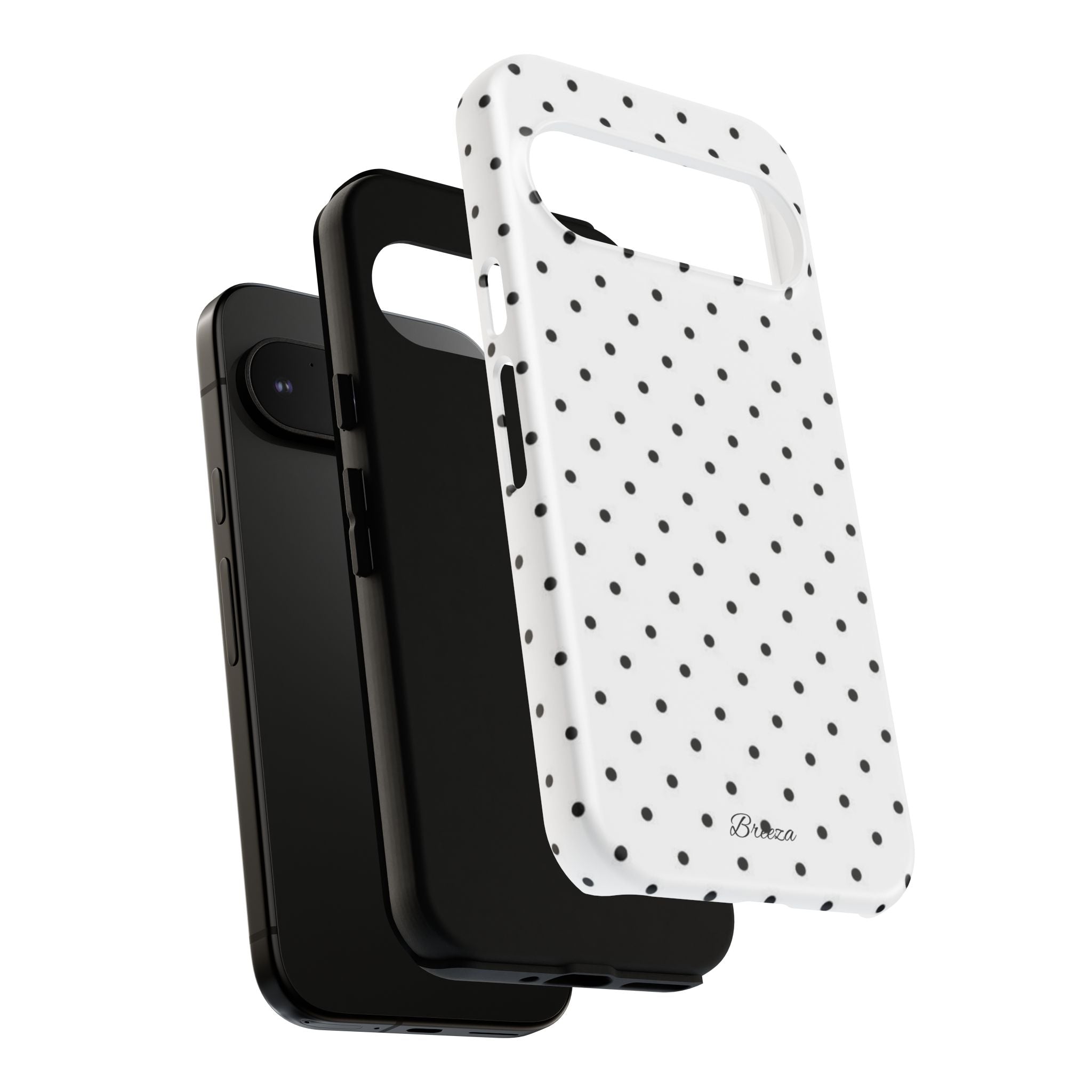 White & Black Polka Dot Phone Case