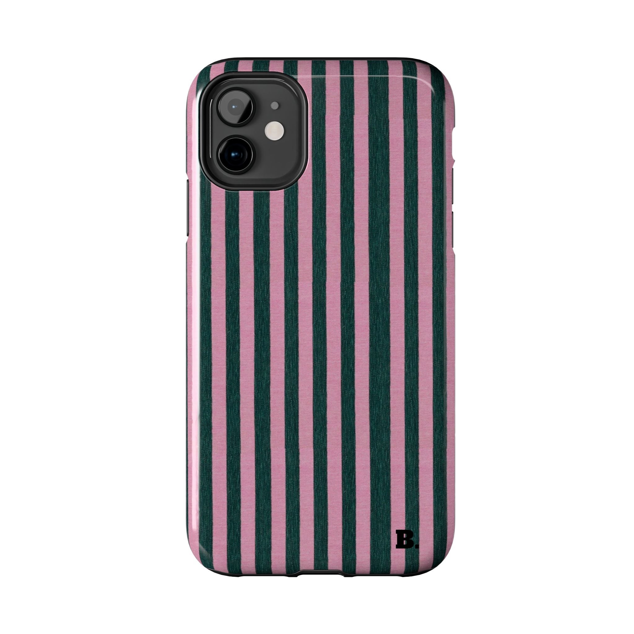Pink & Green Striped Case