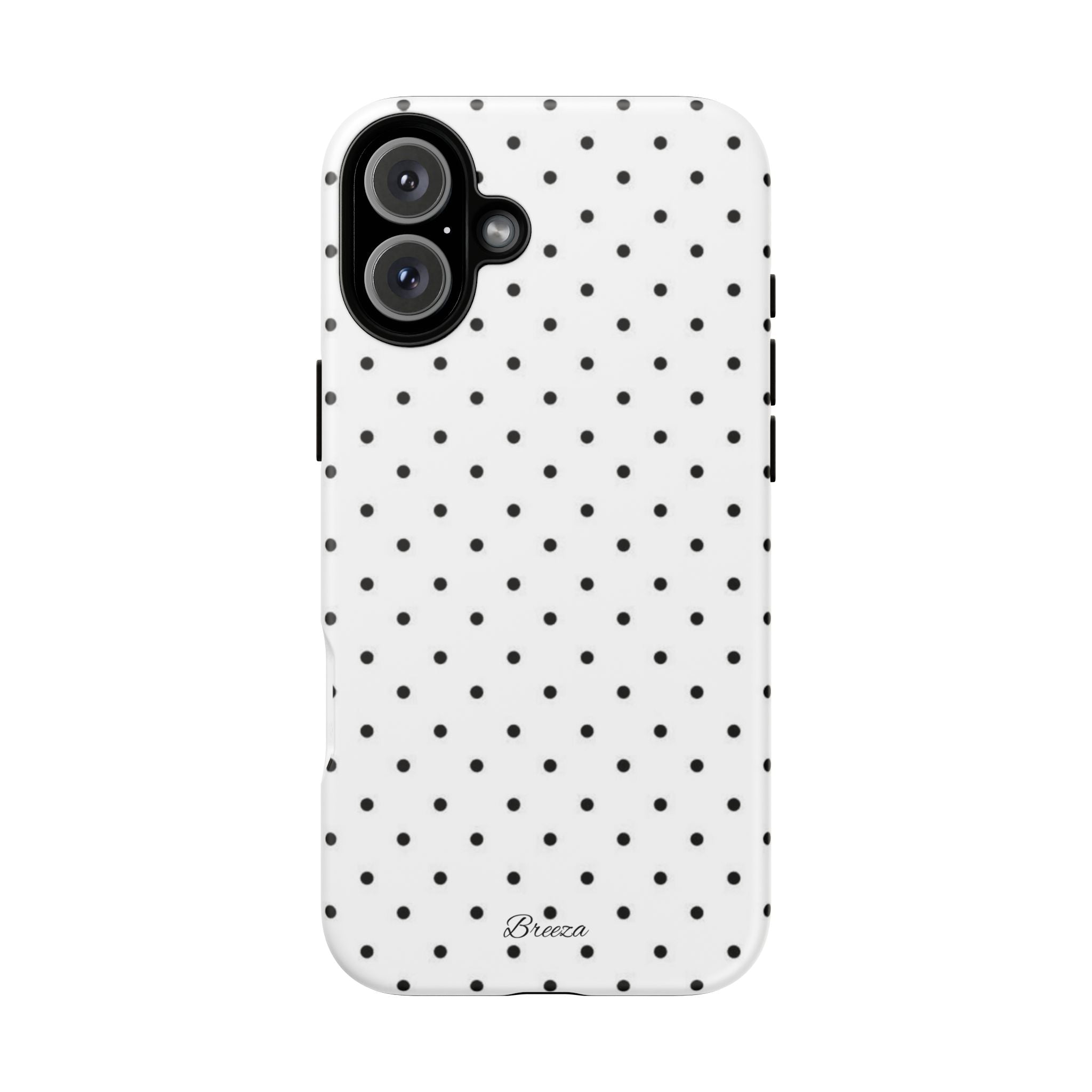 White & Black Polka Dot Phone Case