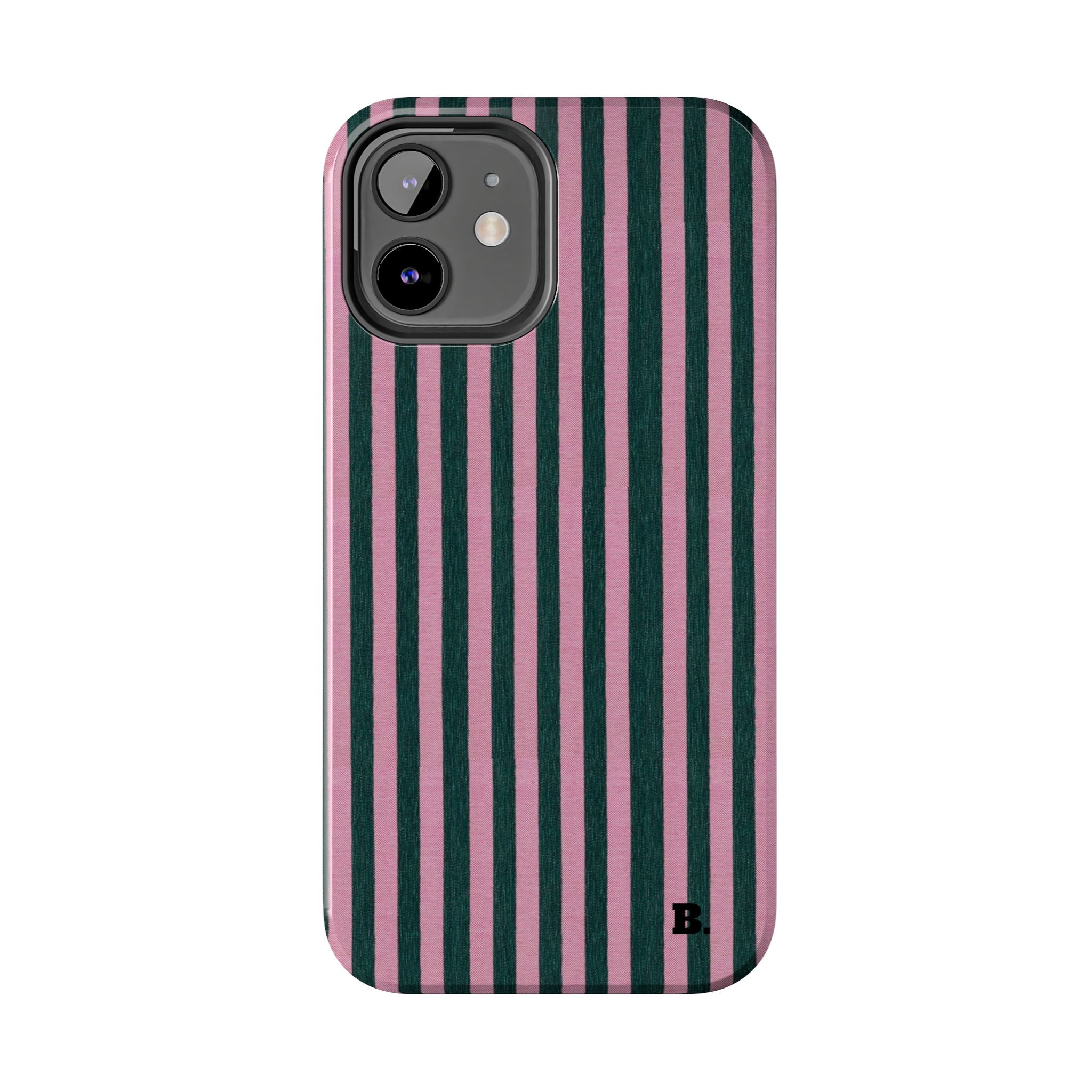 Pink & Green Striped Case