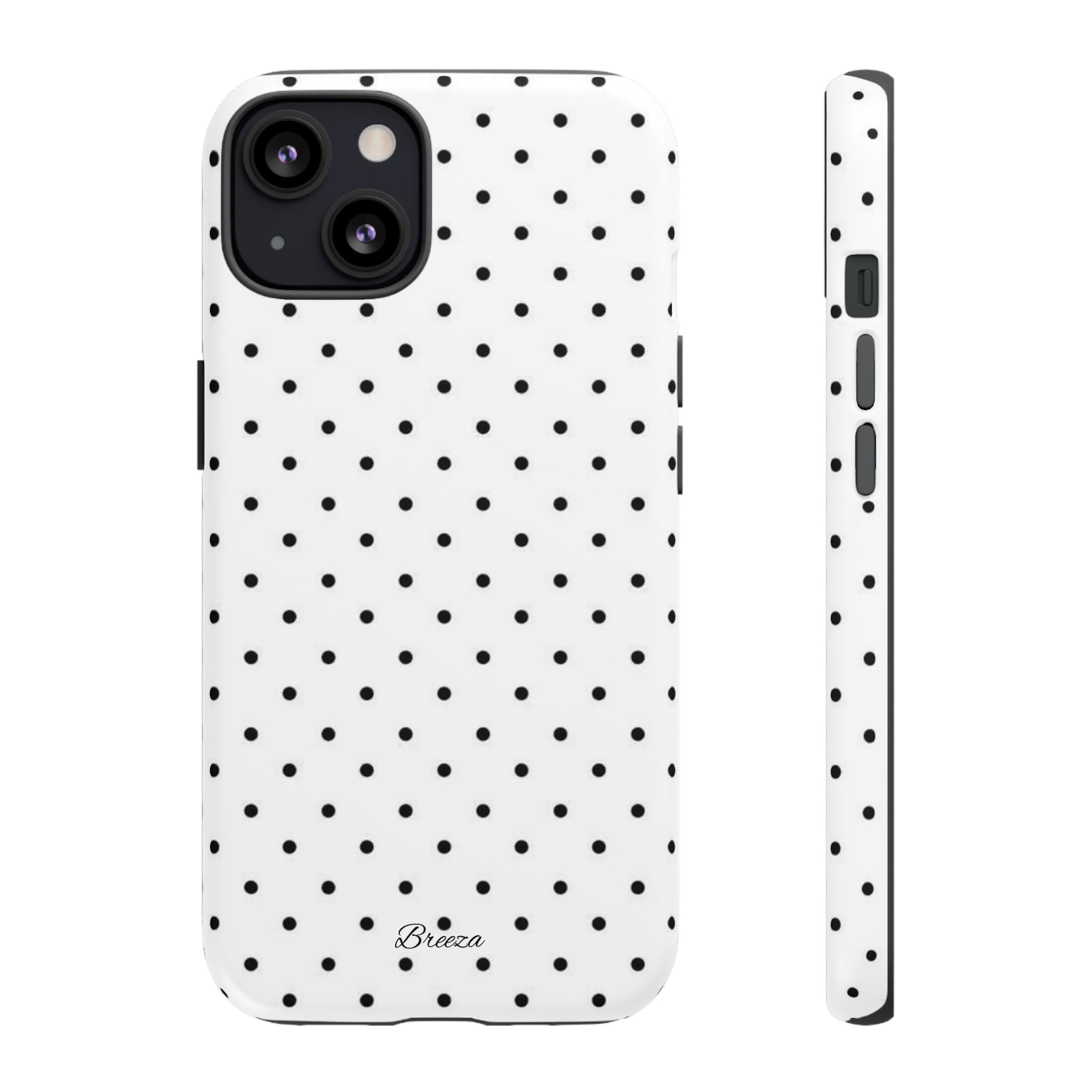 White & Black Polka Dot Phone Case