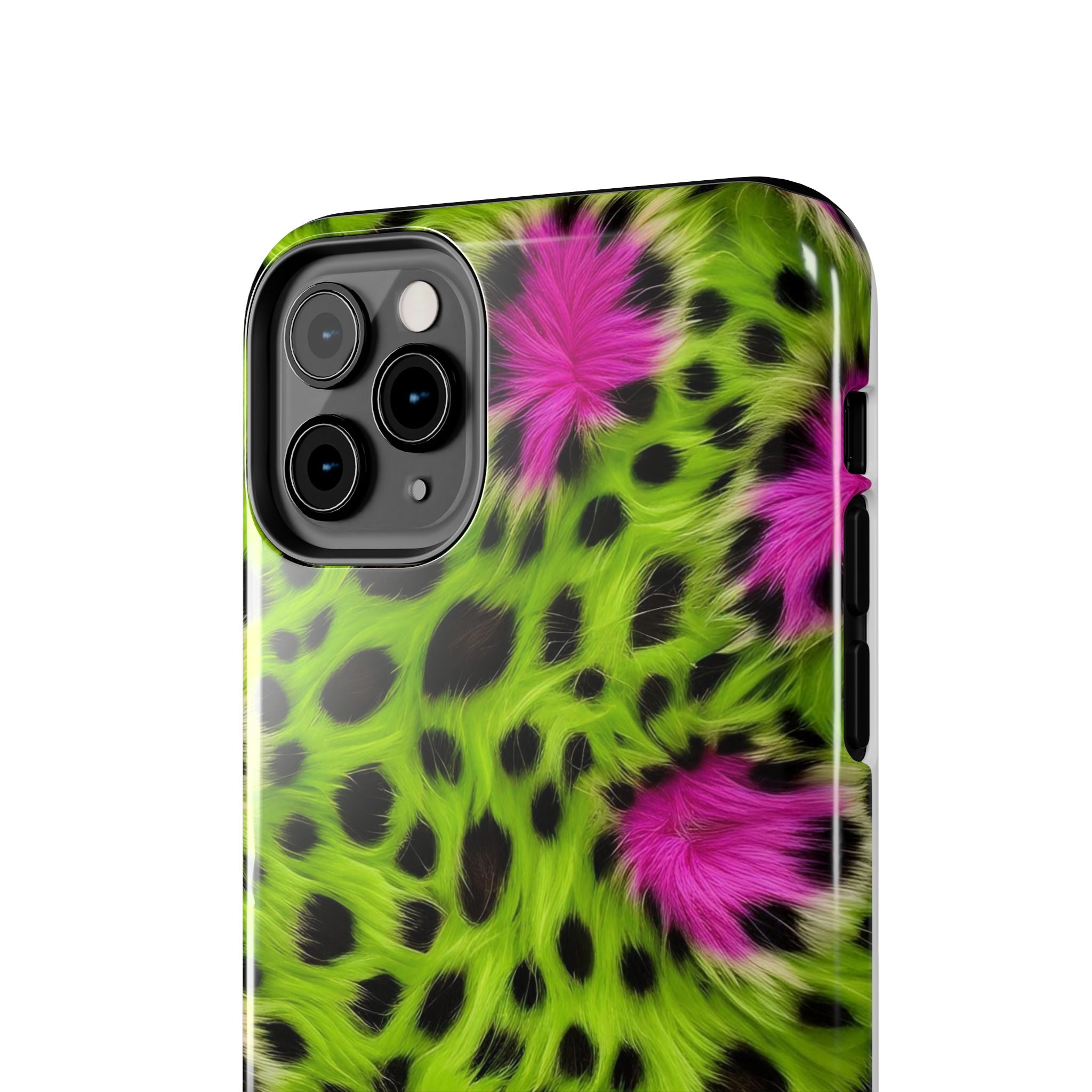 Bold Green & Pink Animal Fur Case