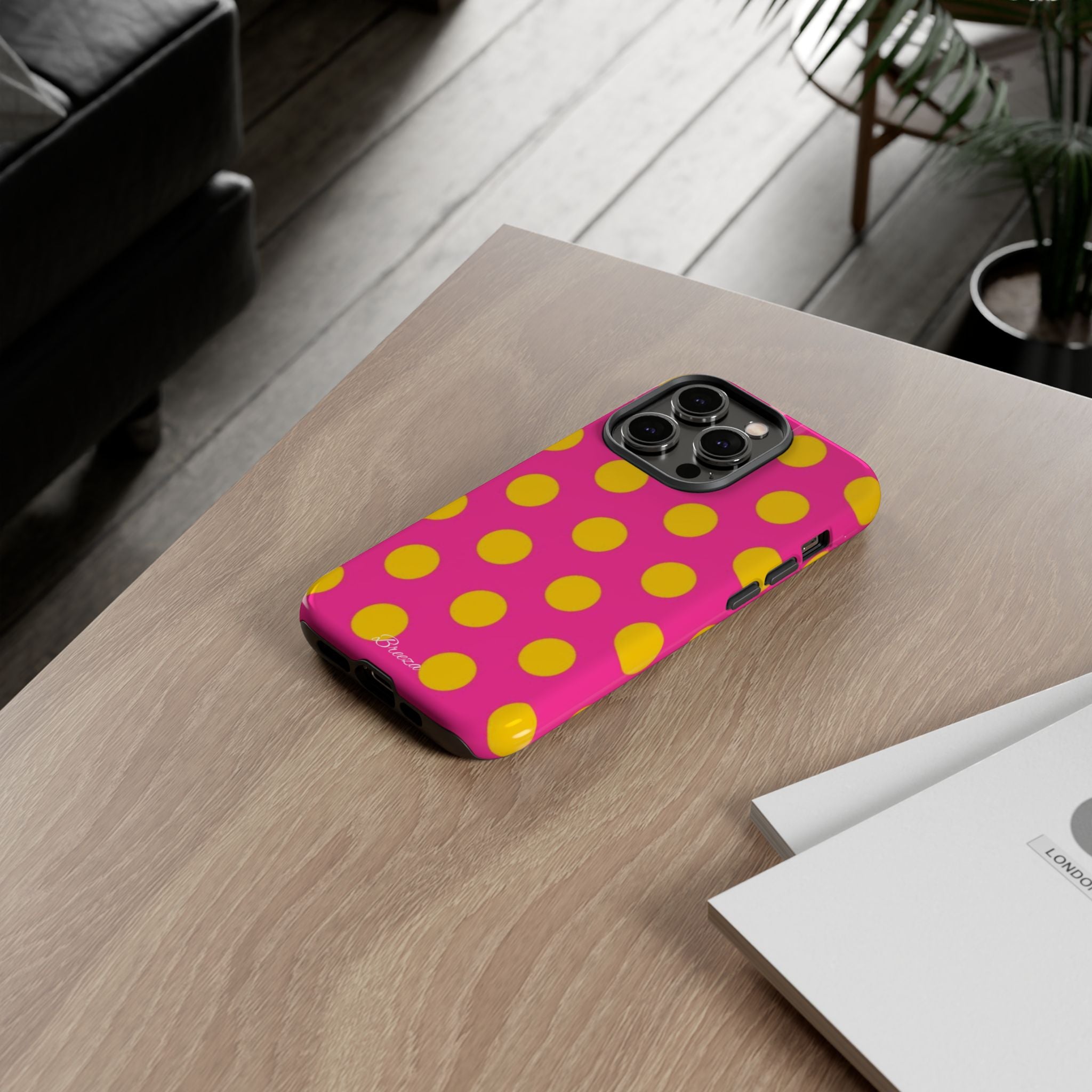 Pink & Yellow Dot Phone Case