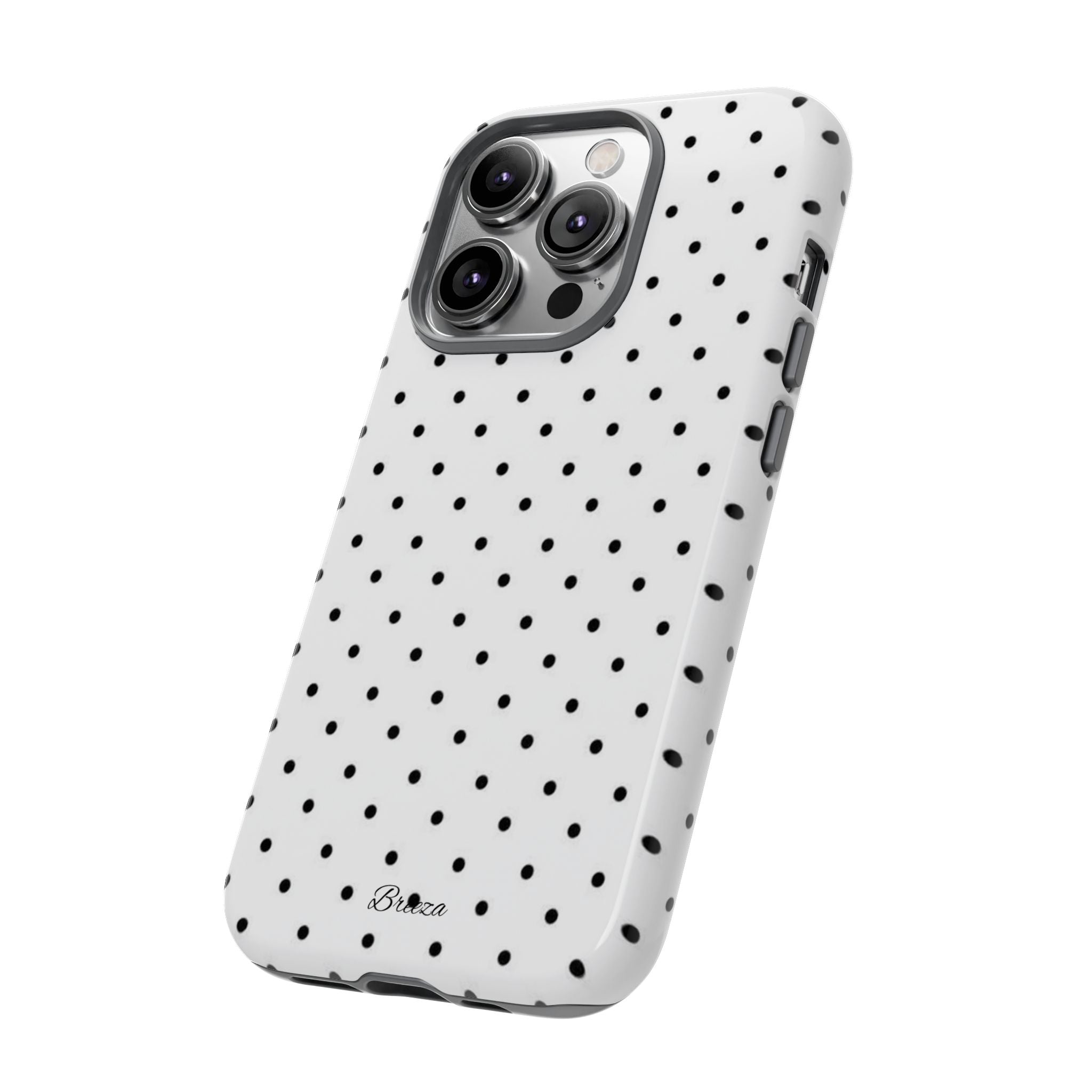 White & Black Polka Dot Phone Case