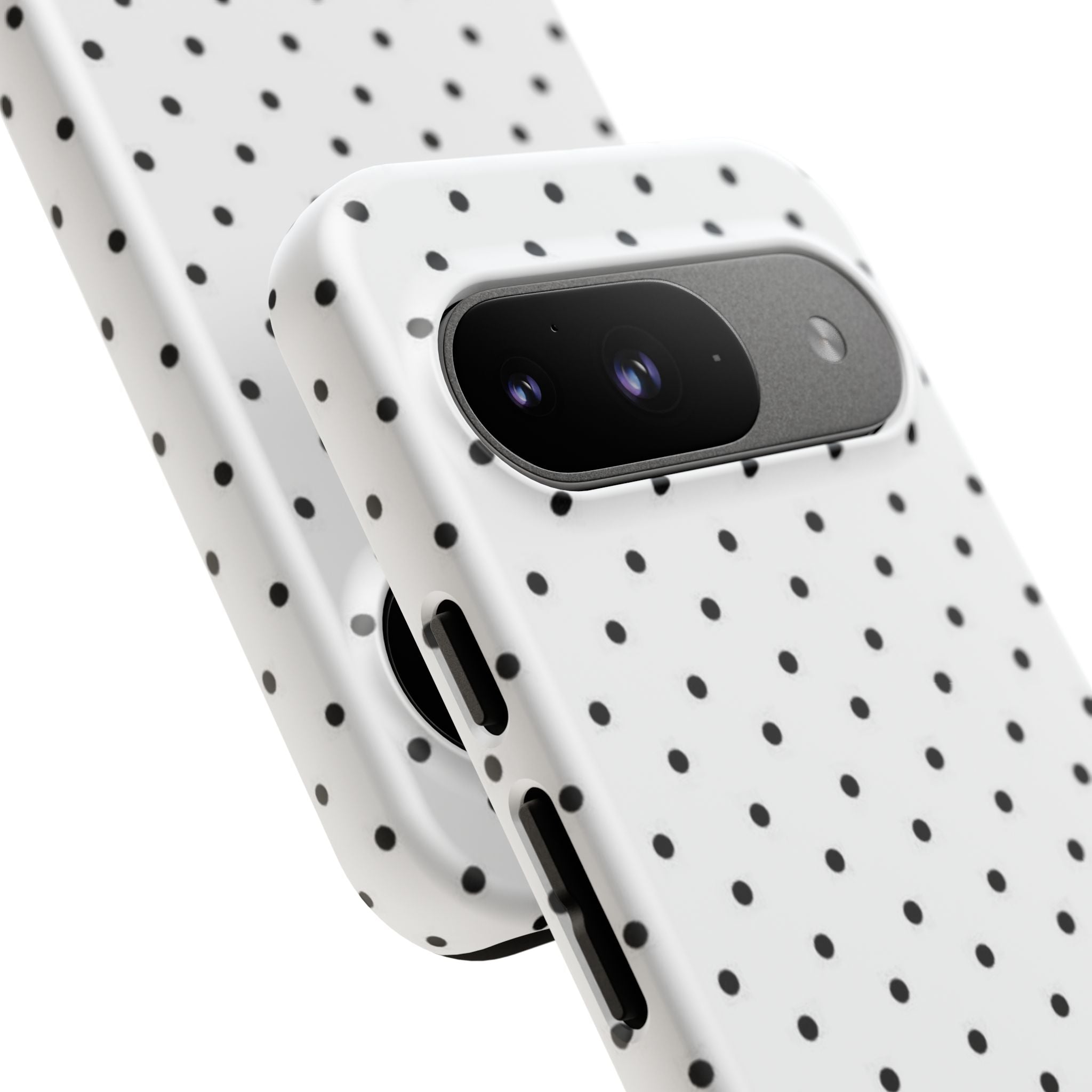 White & Black Polka Dot Phone Case