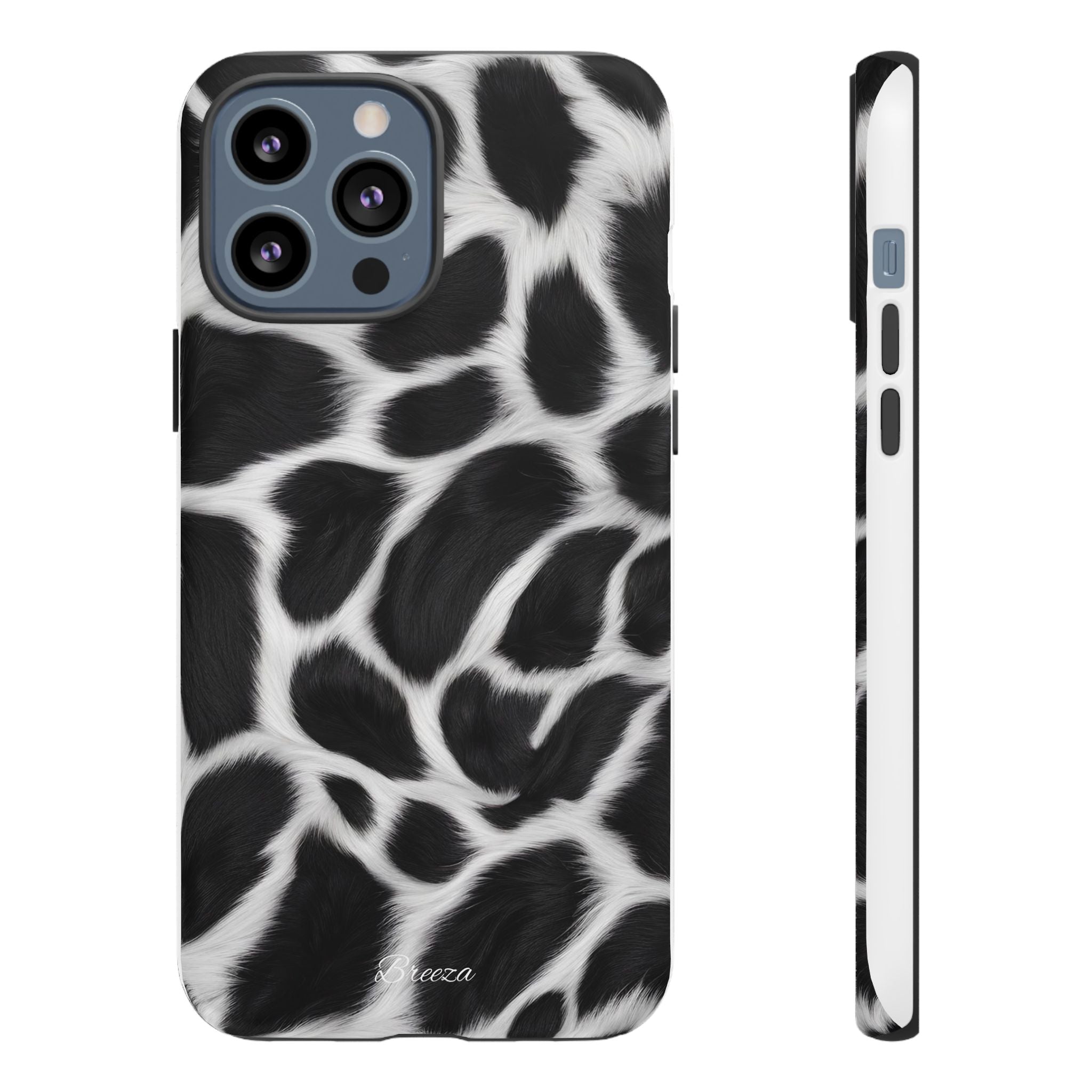 Furry Cow Print Phone Case