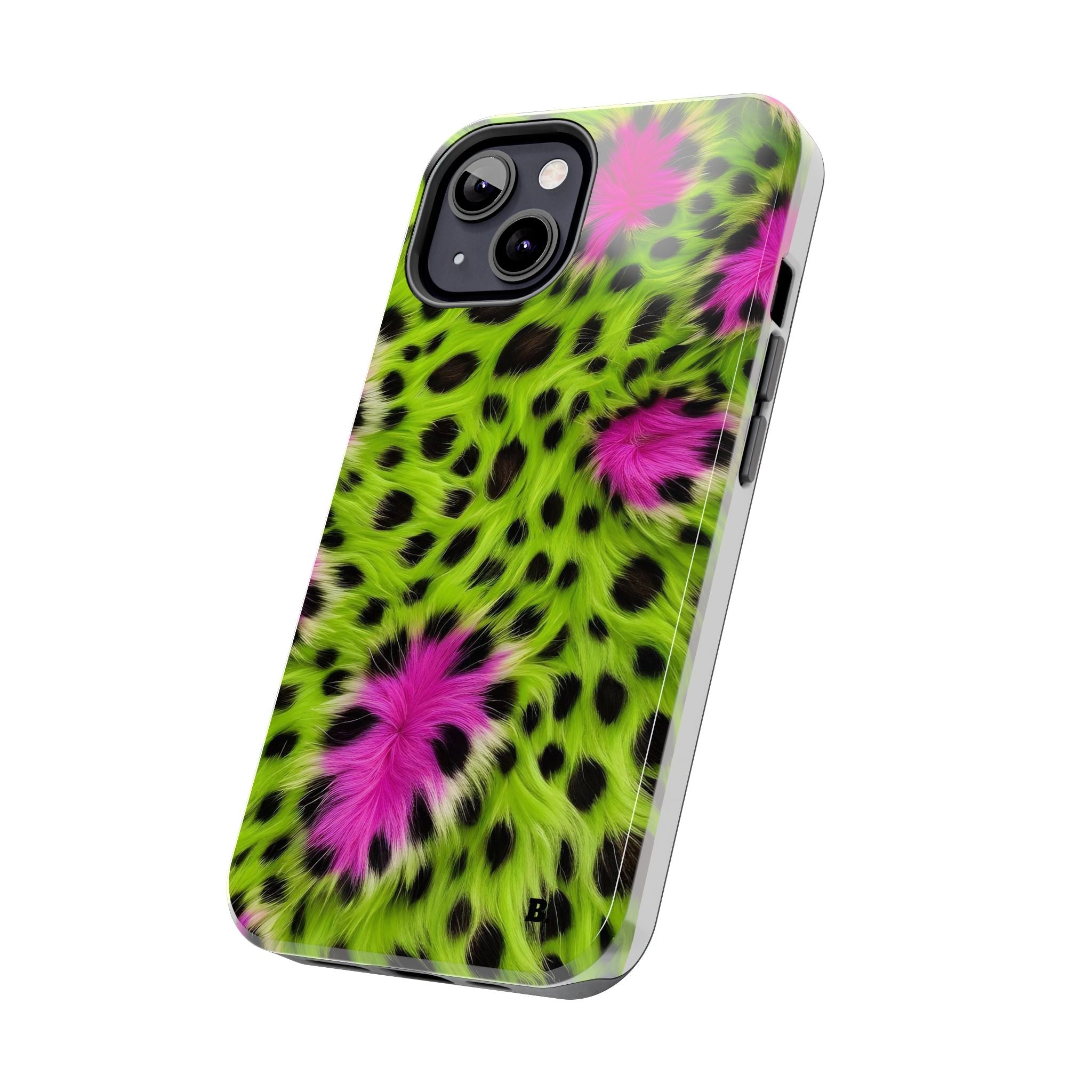 Bold Green & Pink Animal Fur Case
