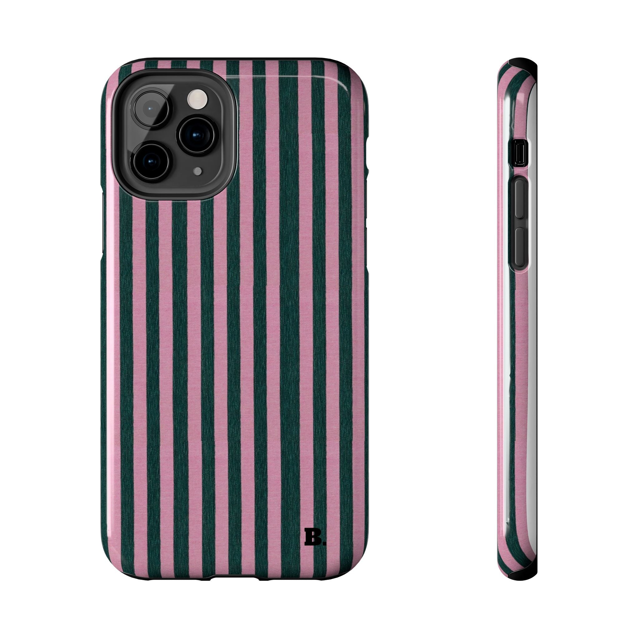 Pink & Green Striped Case