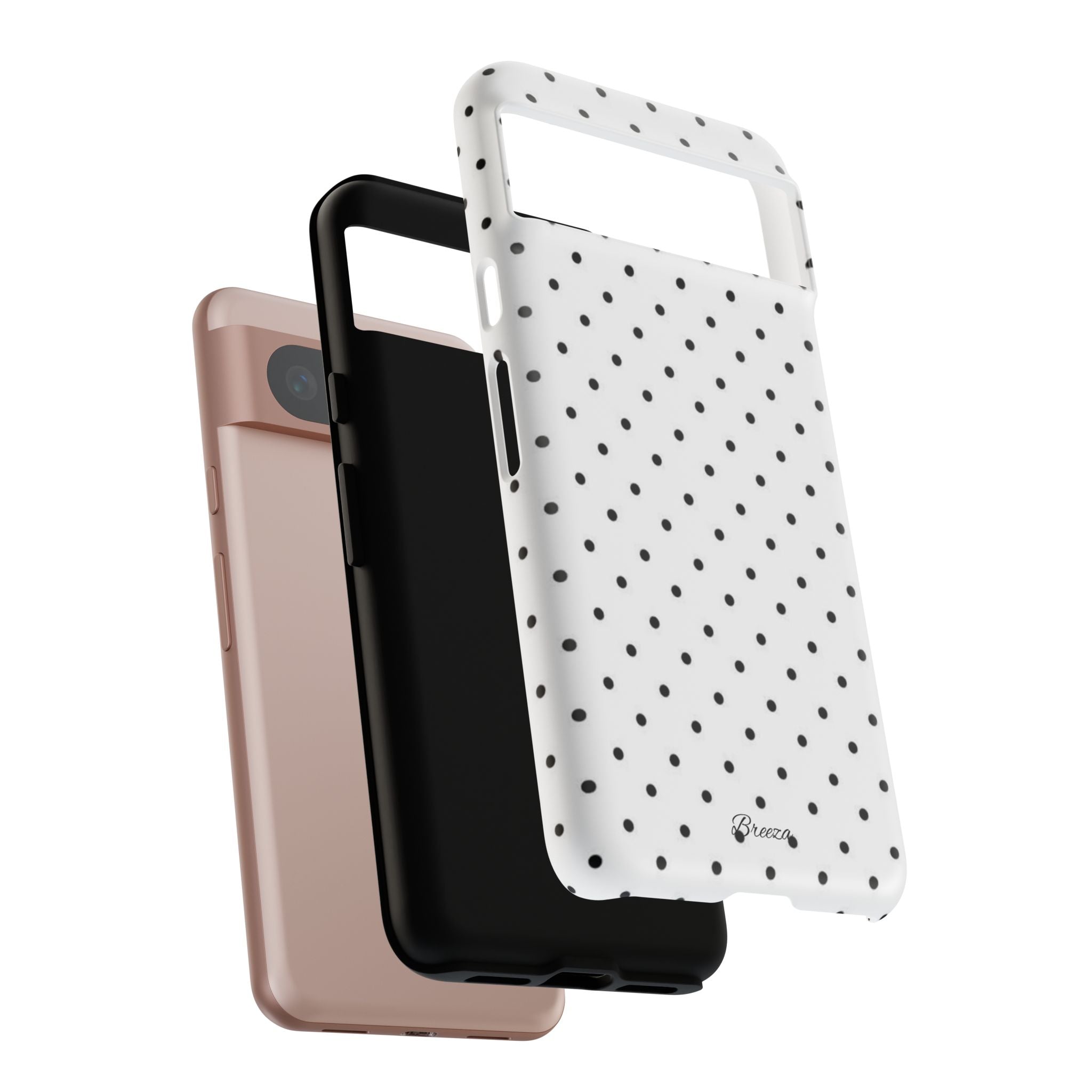 White & Black Polka Dot Phone Case