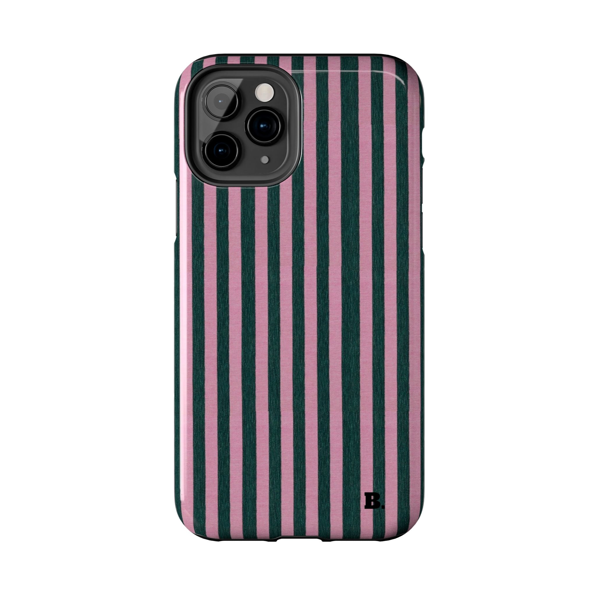 Pink & Green Striped Case