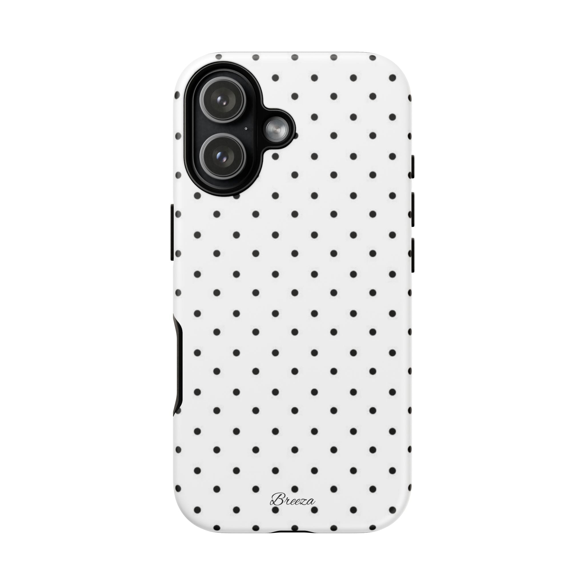 White & Black Polka Dot Phone Case