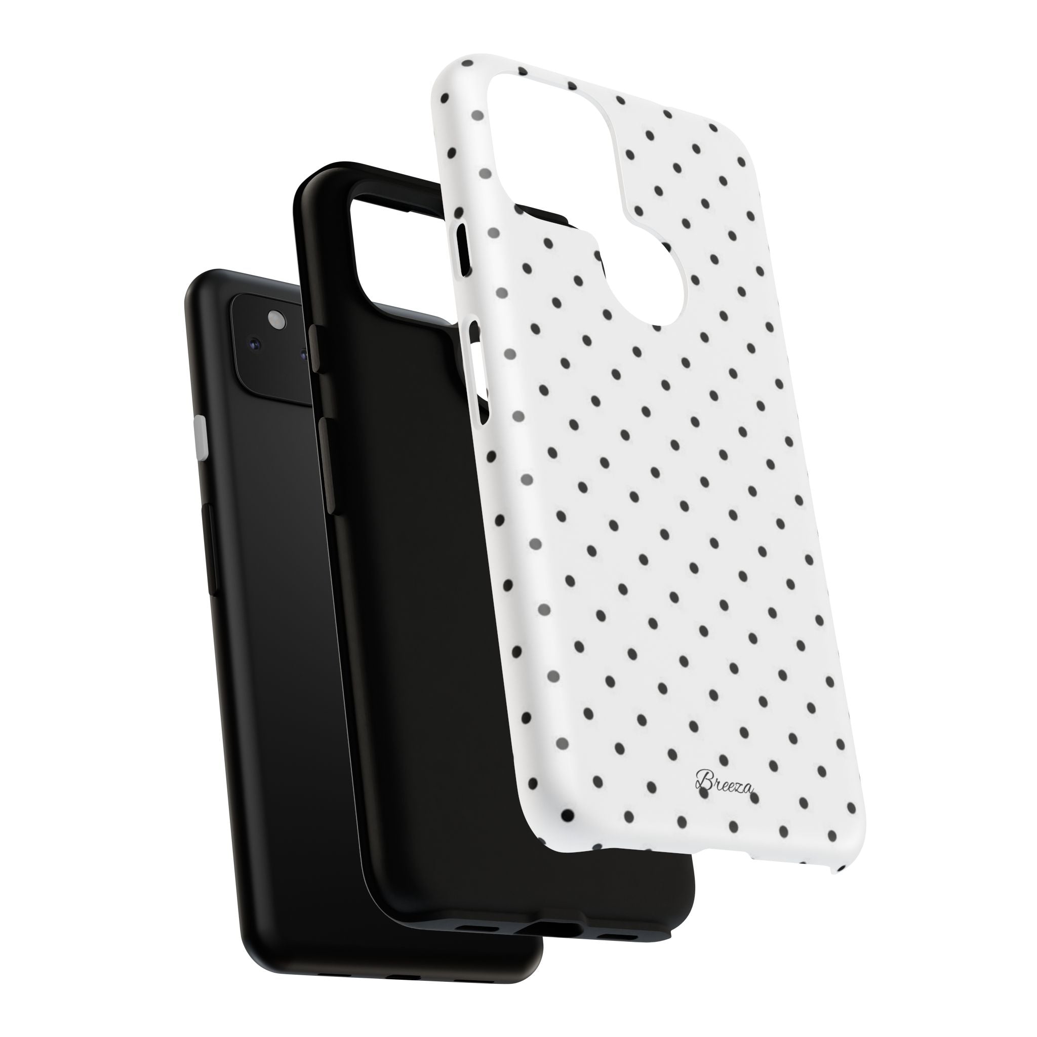 White & Black Polka Dot Phone Case