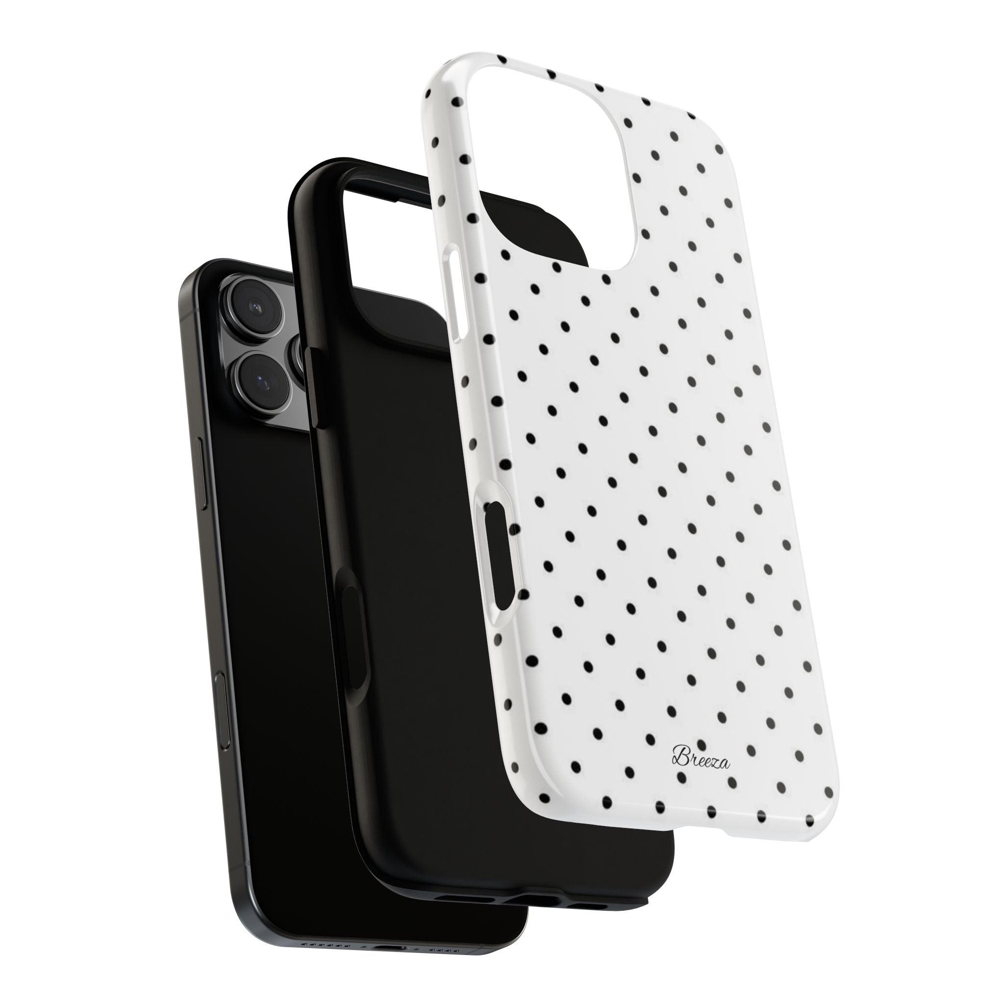 White & Black Polka Dot Phone Case