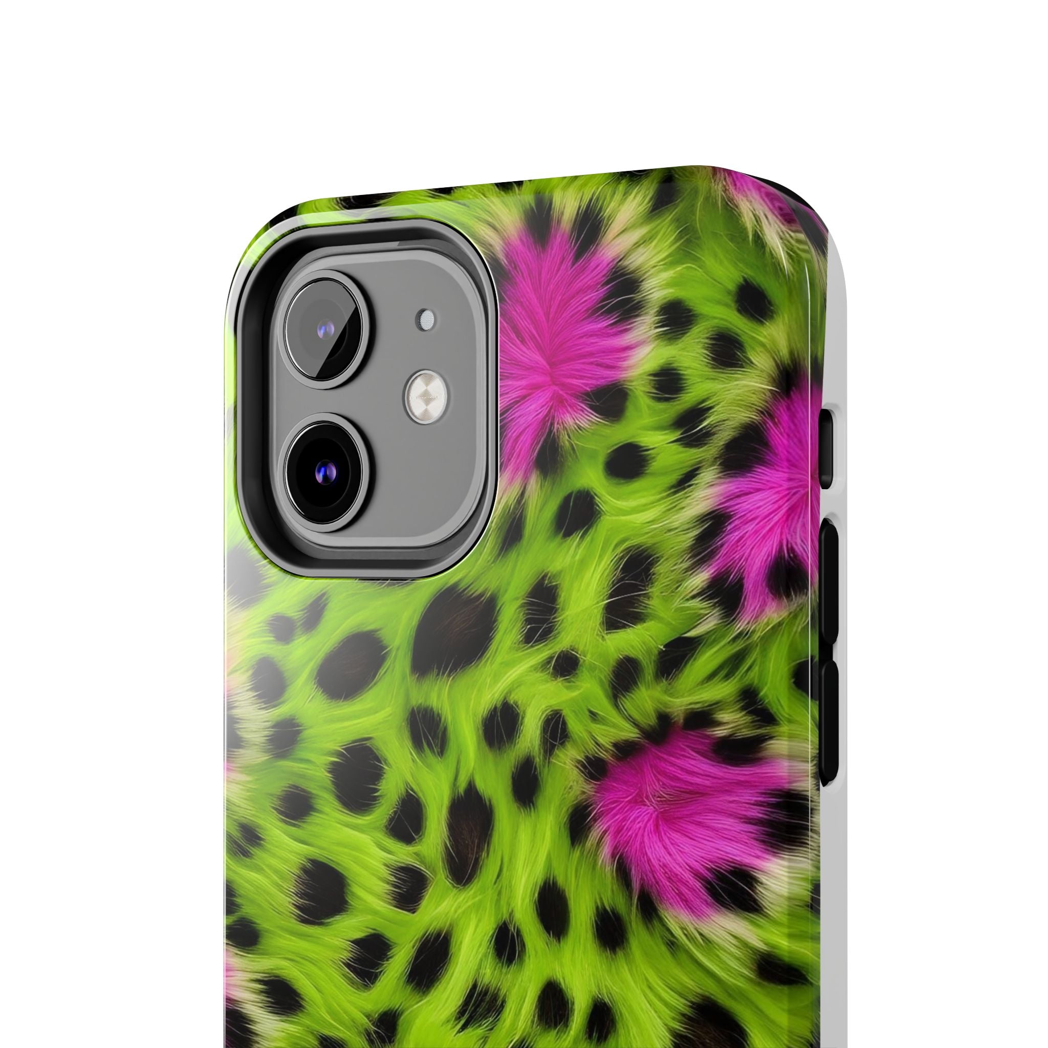 Bold Green & Pink Animal Fur Case