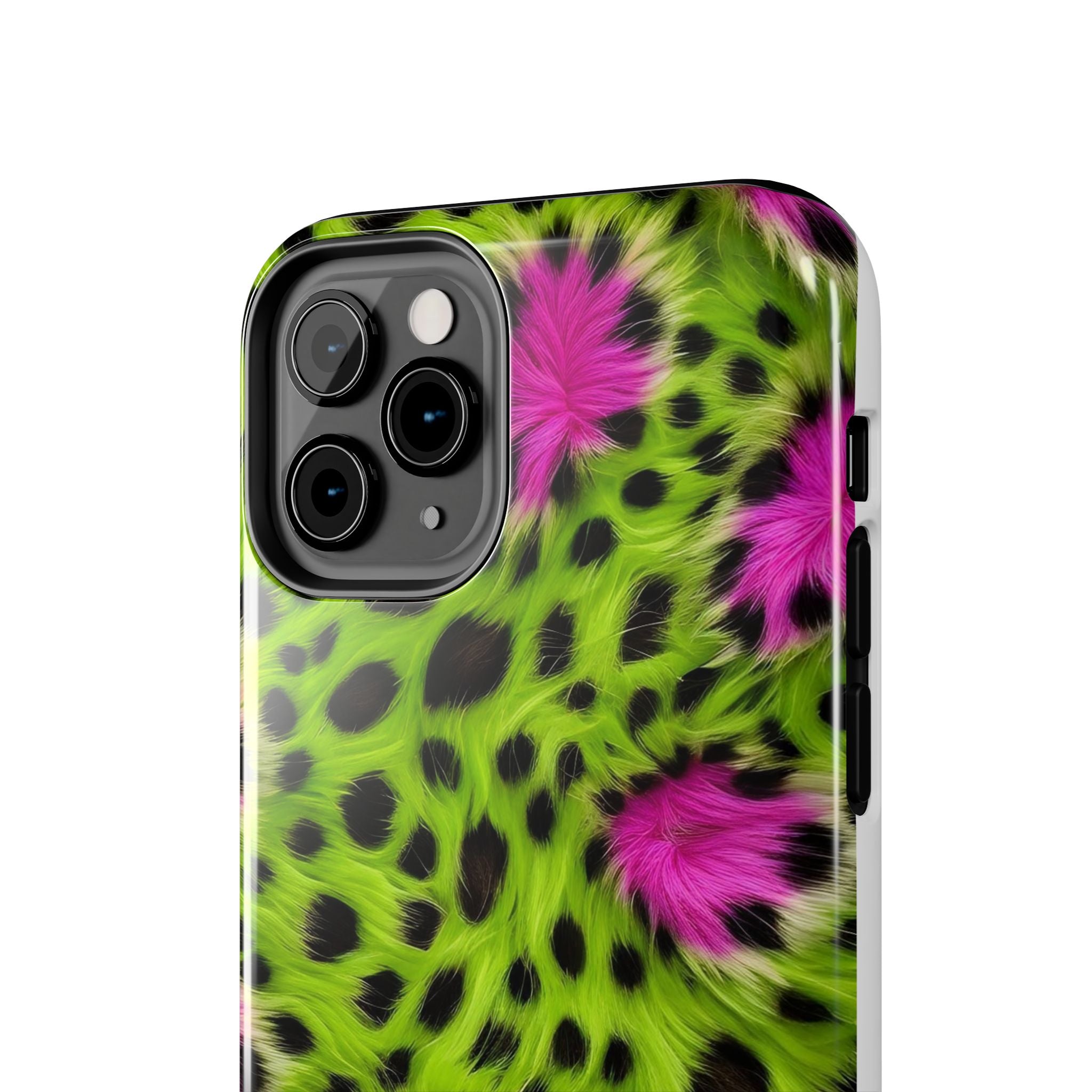 Bold Green & Pink Animal Fur Case