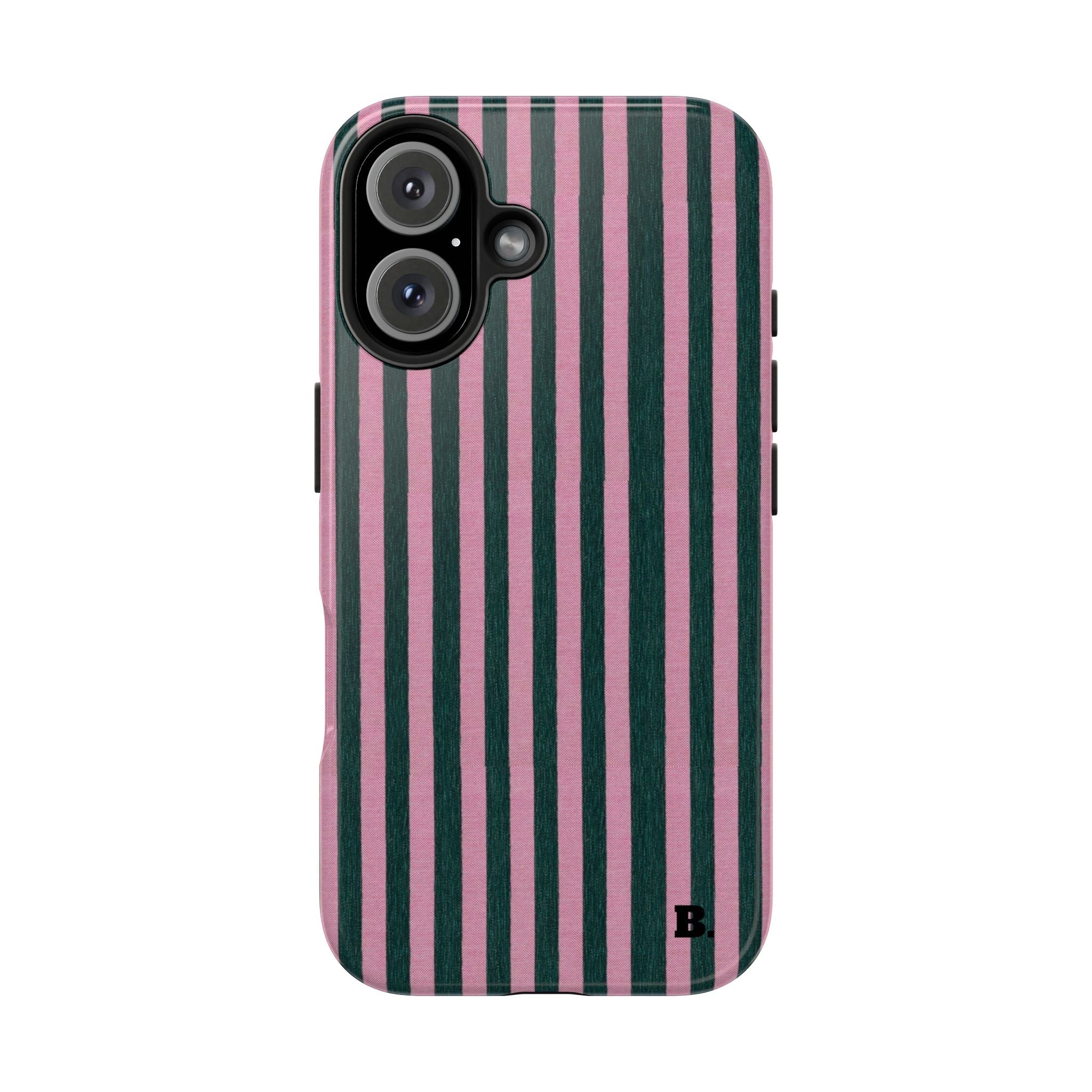 Pink & Green Striped Case