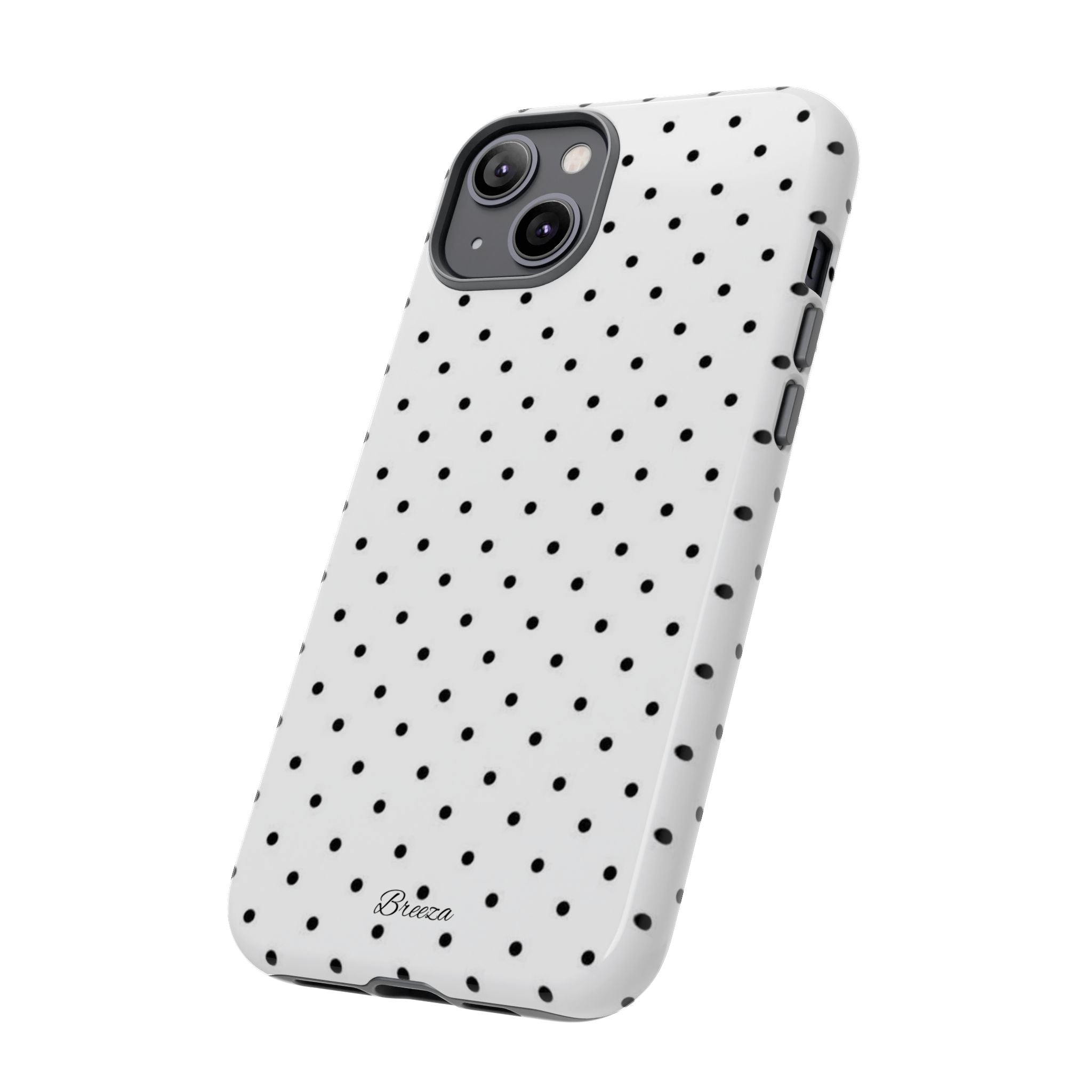 White & Black Polka Dot Phone Case