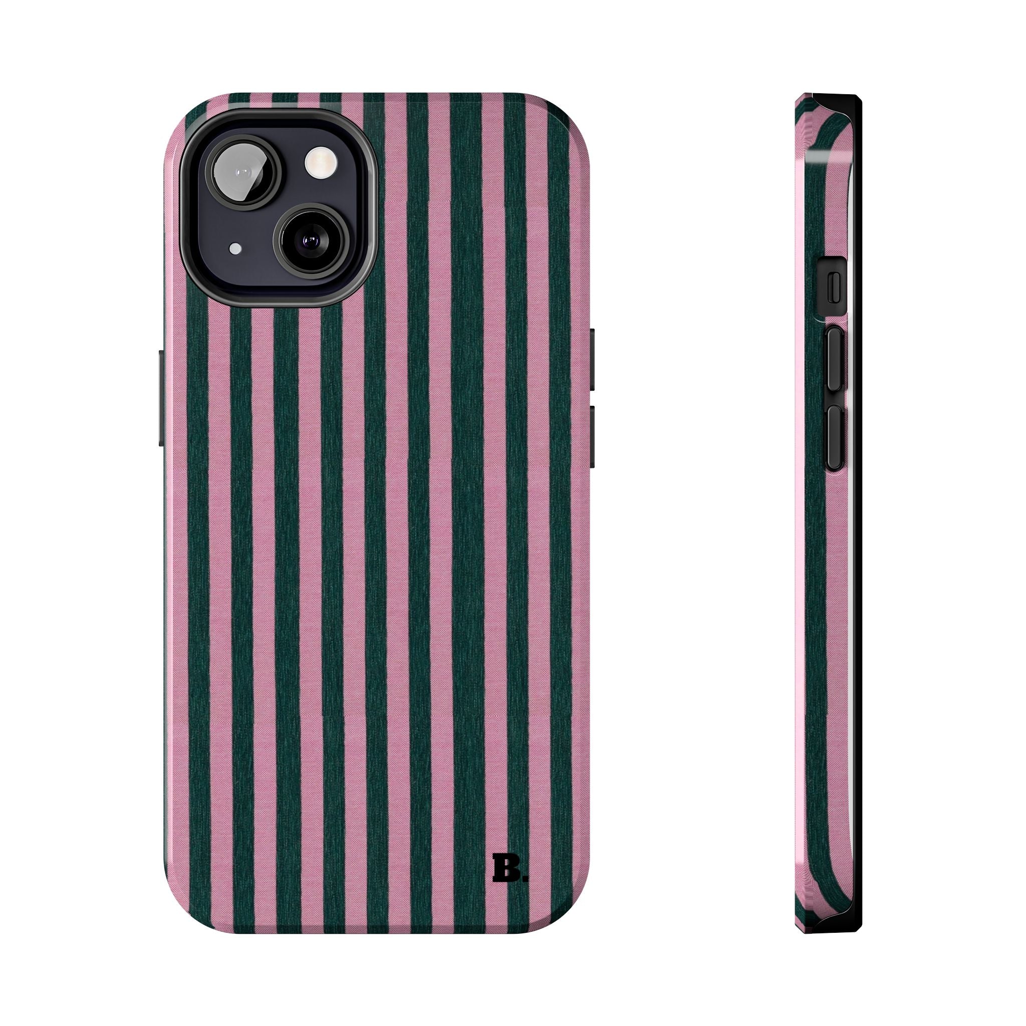 Pink & Green Striped Case