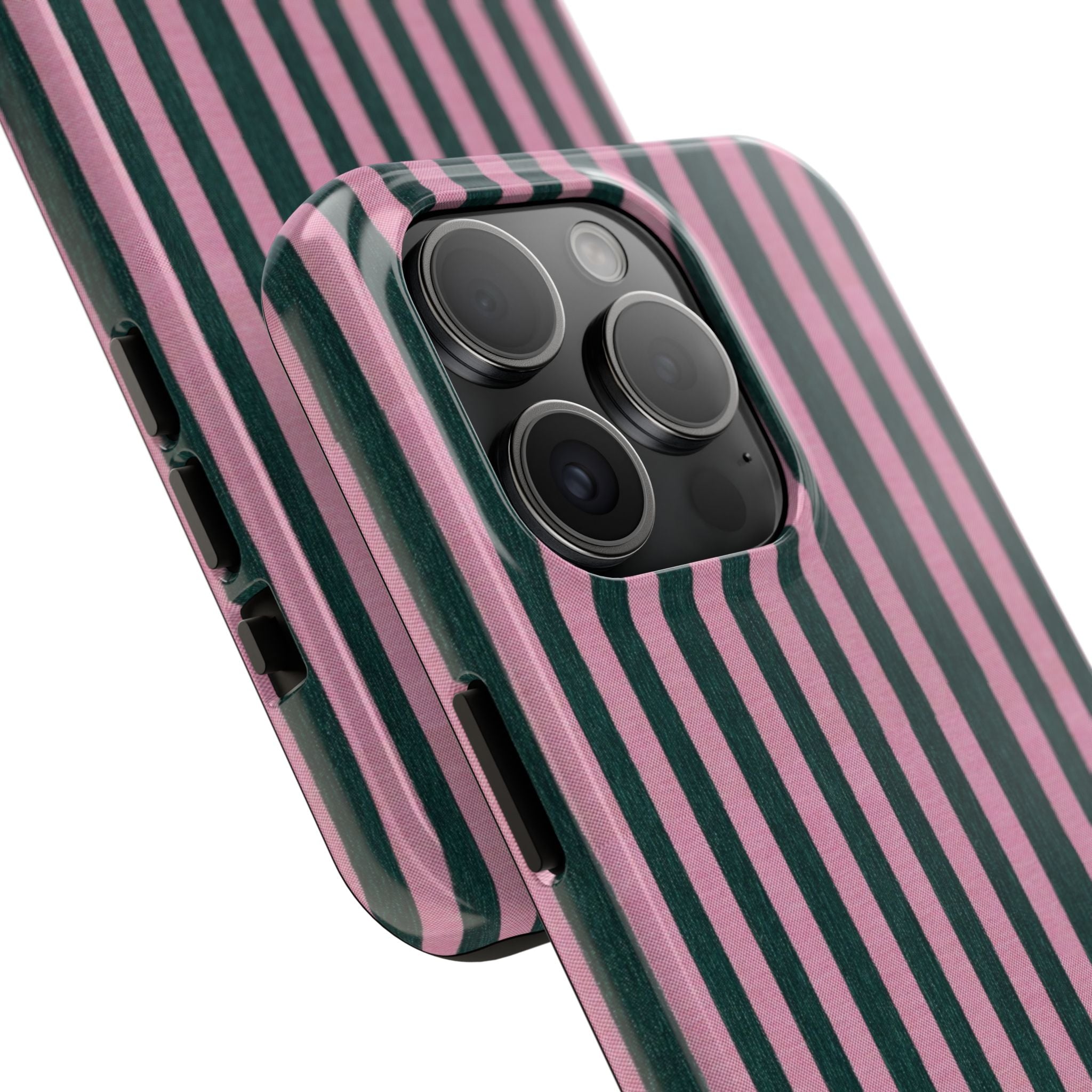 Pink & Green Striped Case