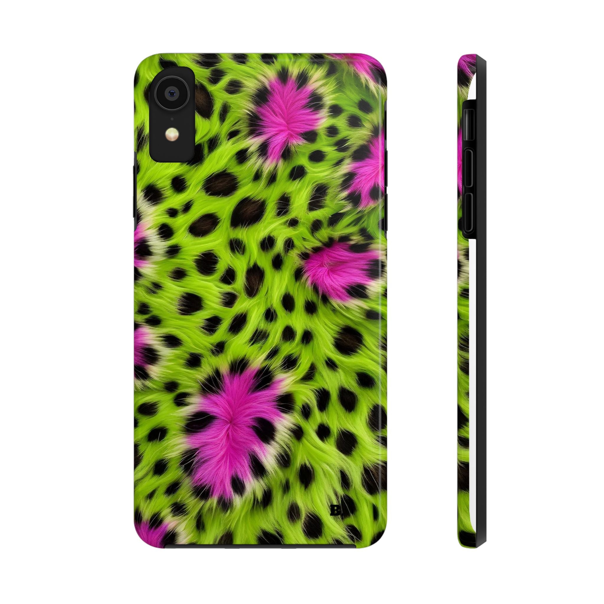 Bold Green & Pink Animal Fur Case