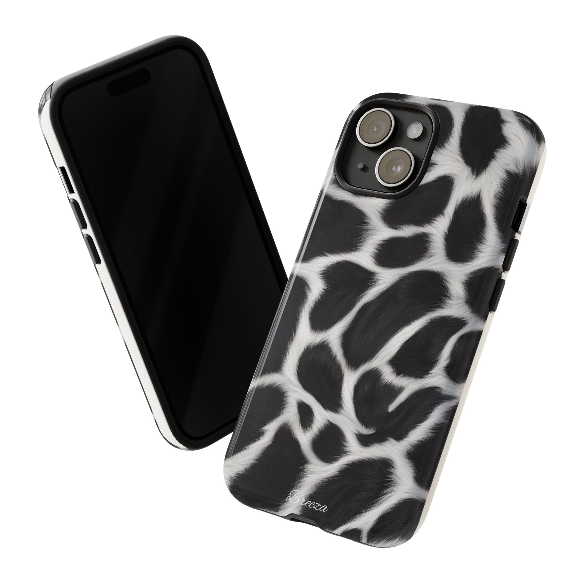 Furry Cow Print Phone Case
