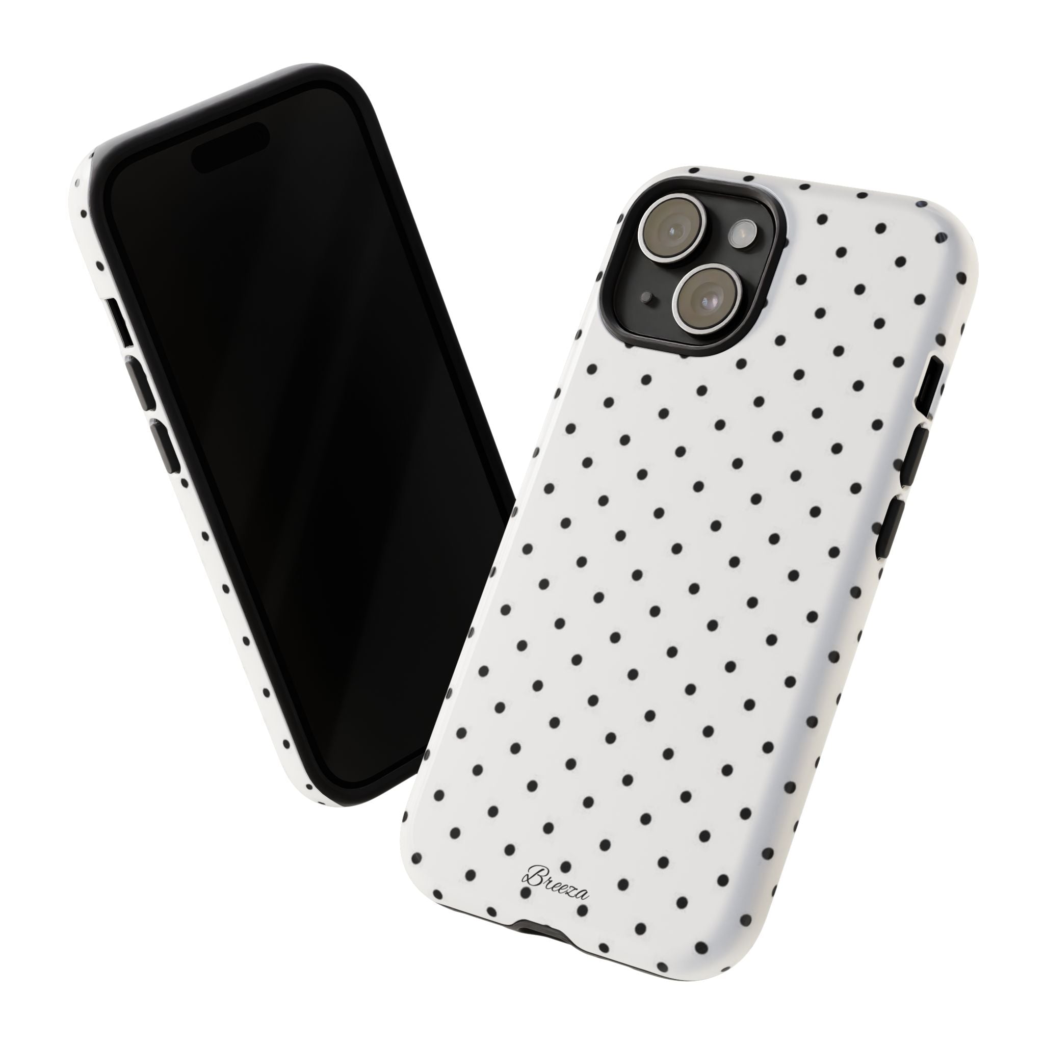 White & Black Polka Dot Phone Case