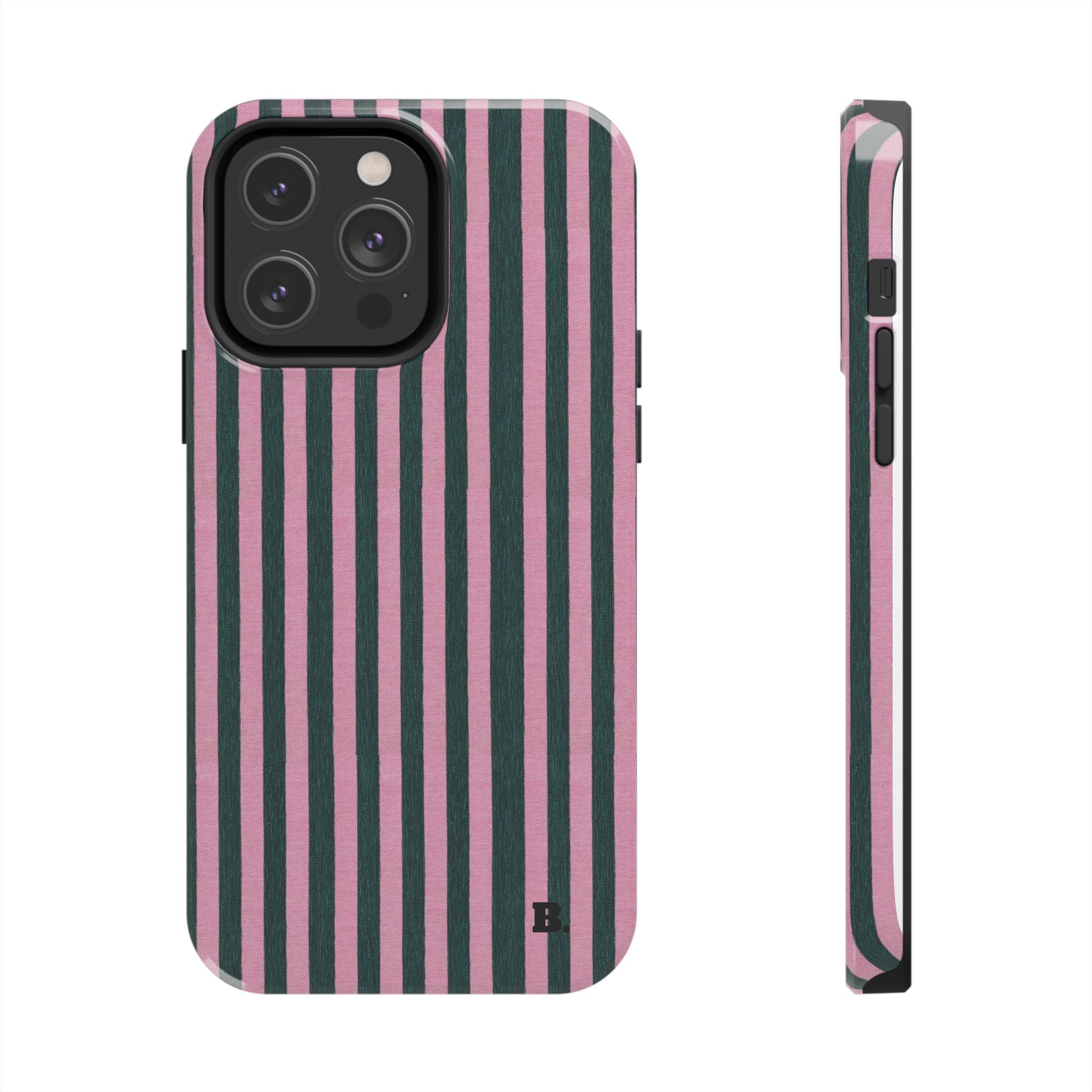 Pink & Green Striped Case