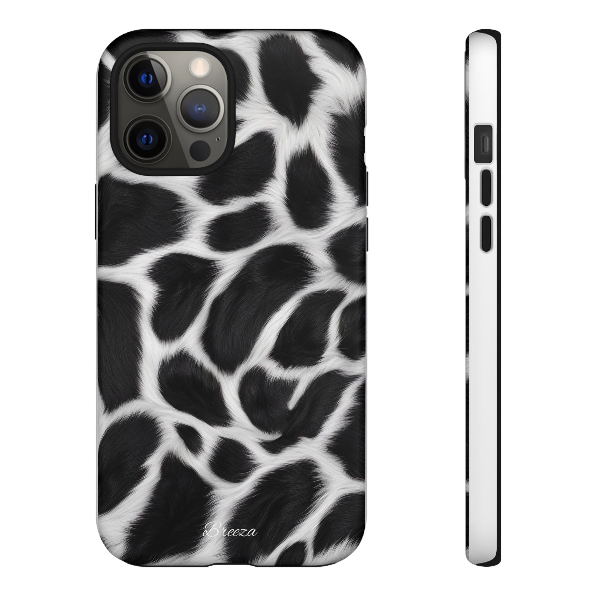 Furry Cow Print Phone Case
