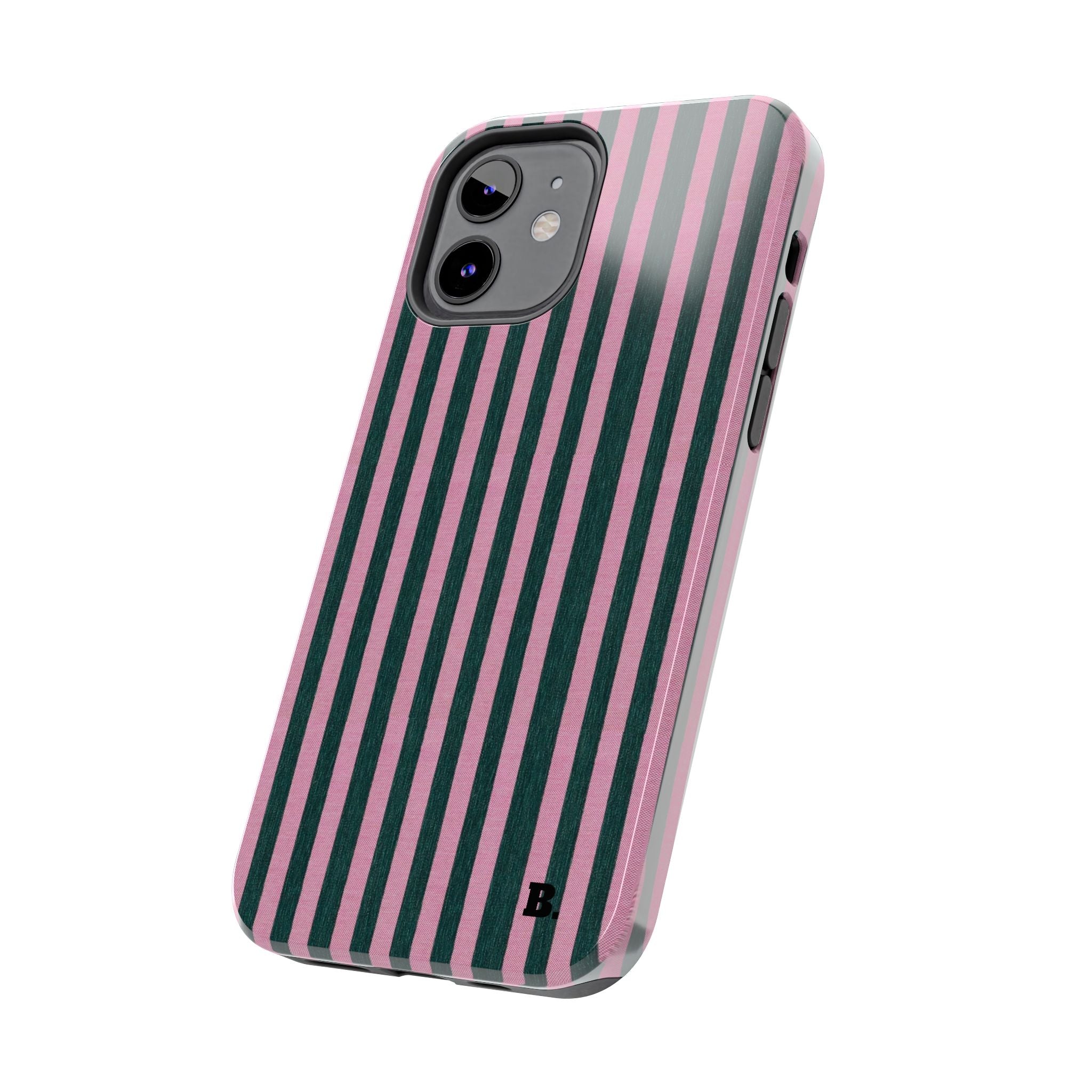 Pink & Green Striped Case