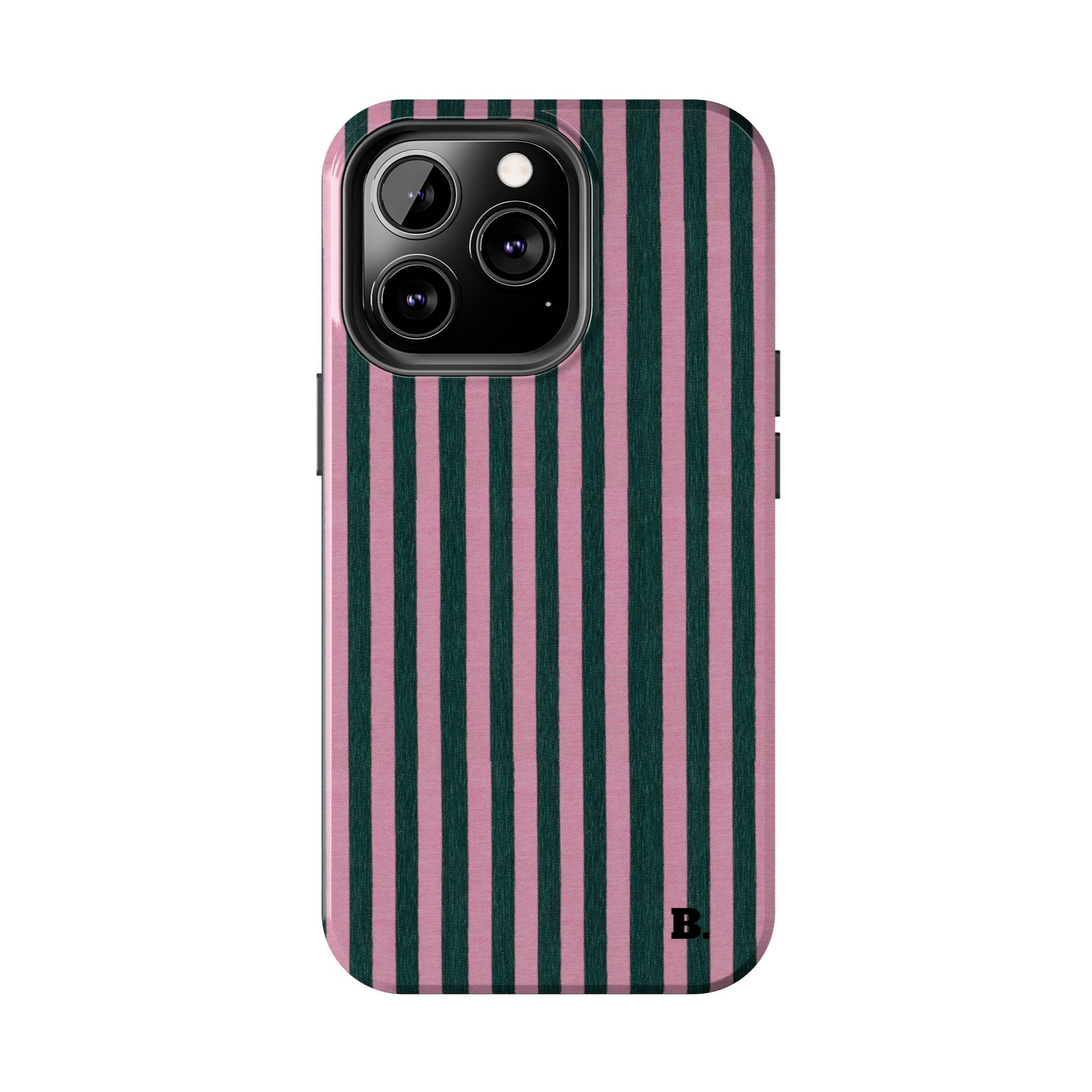 Pink & Green Striped Case
