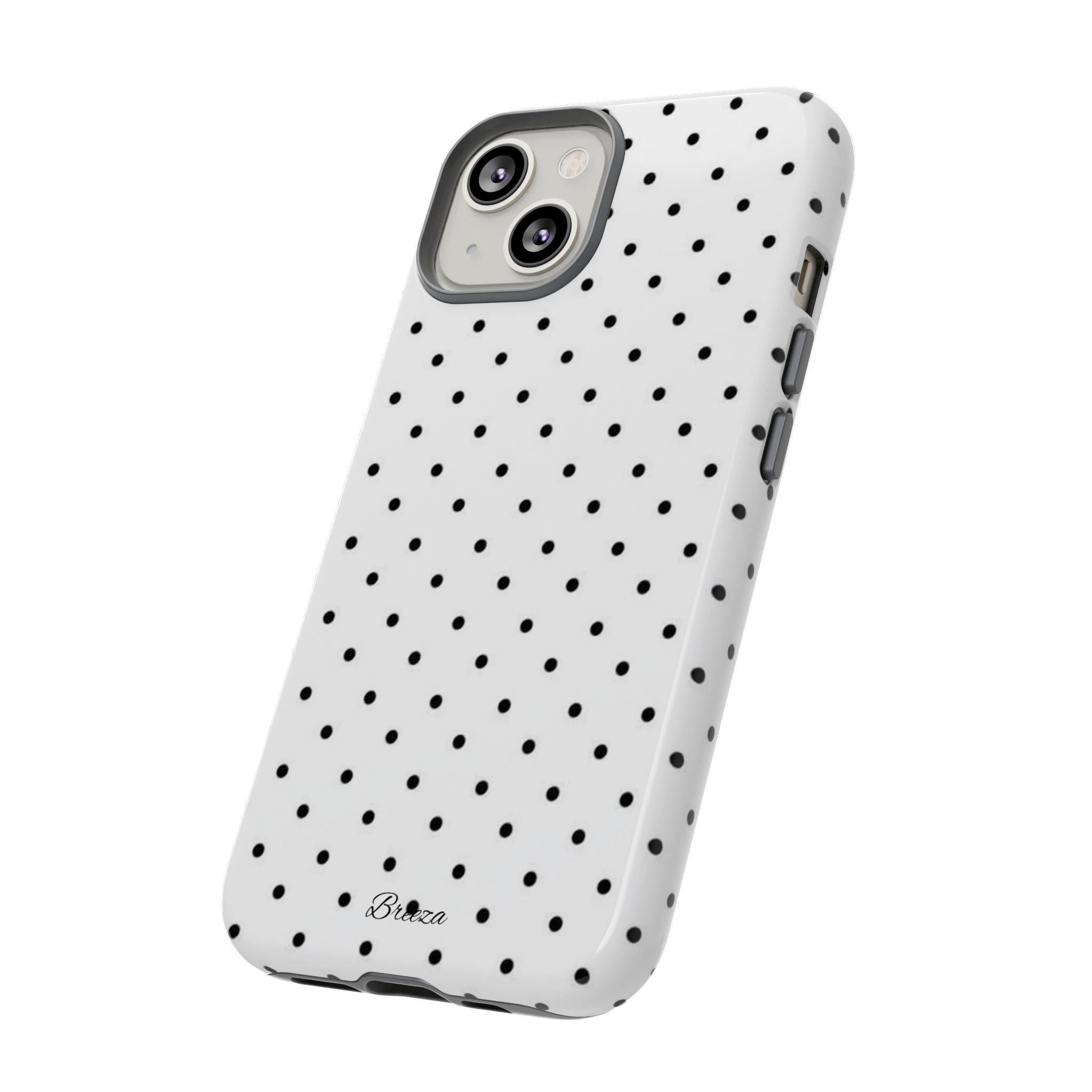 White & Black Polka Dot Phone Case