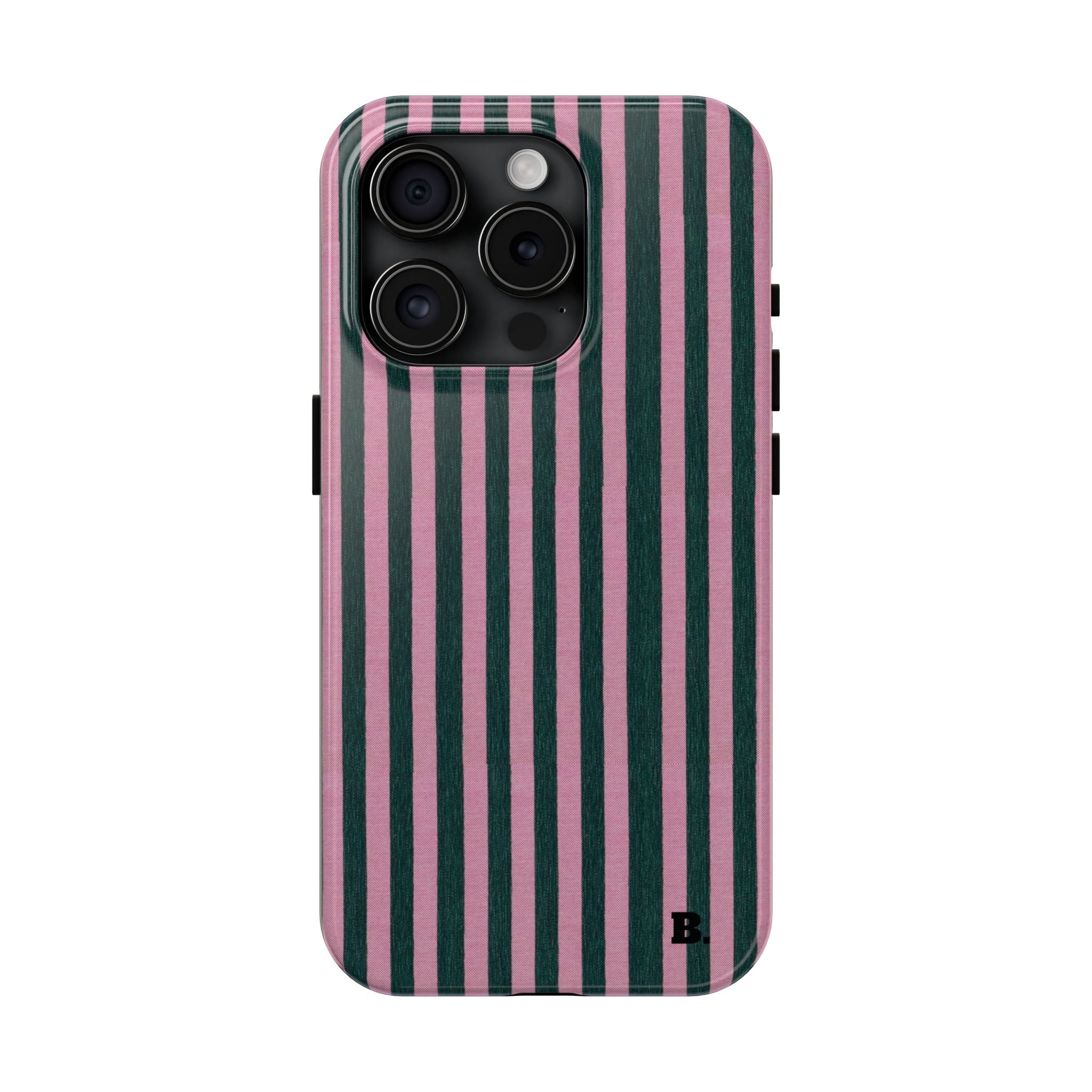 Pink & Green Striped Case