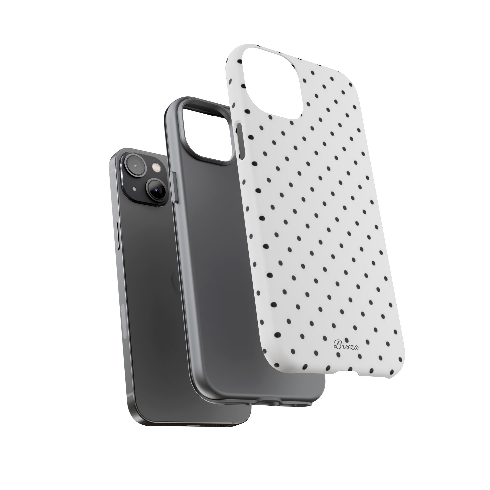 White & Black Polka Dot Phone Case