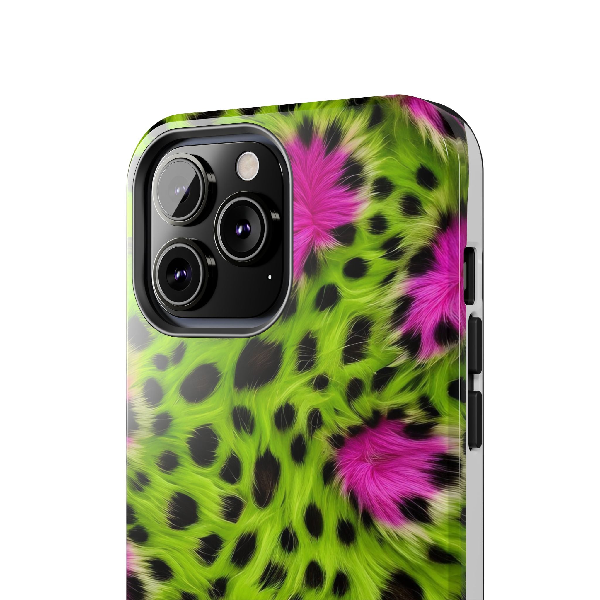Bold Green & Pink Animal Fur Case