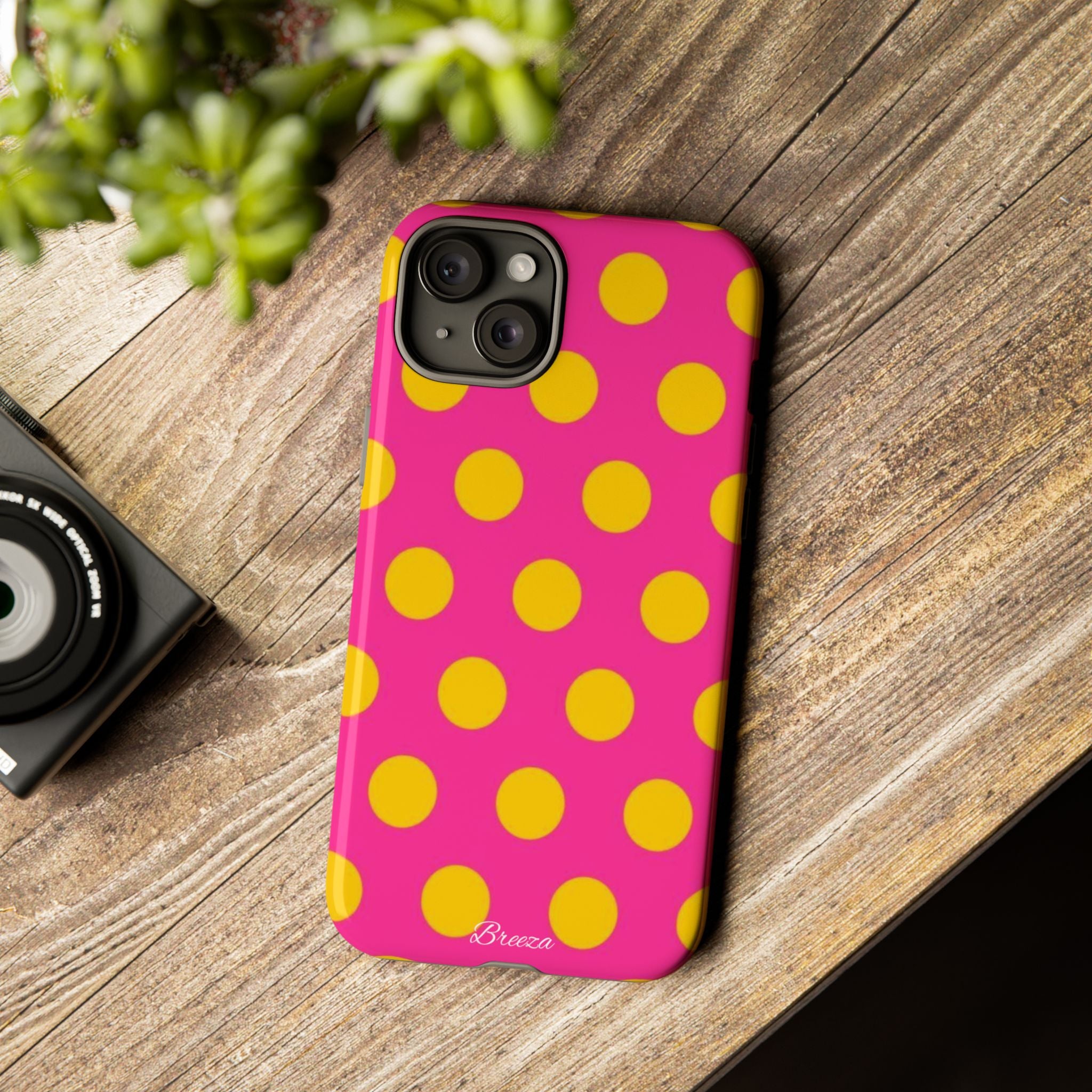 Pink & Yellow Dot Phone Case