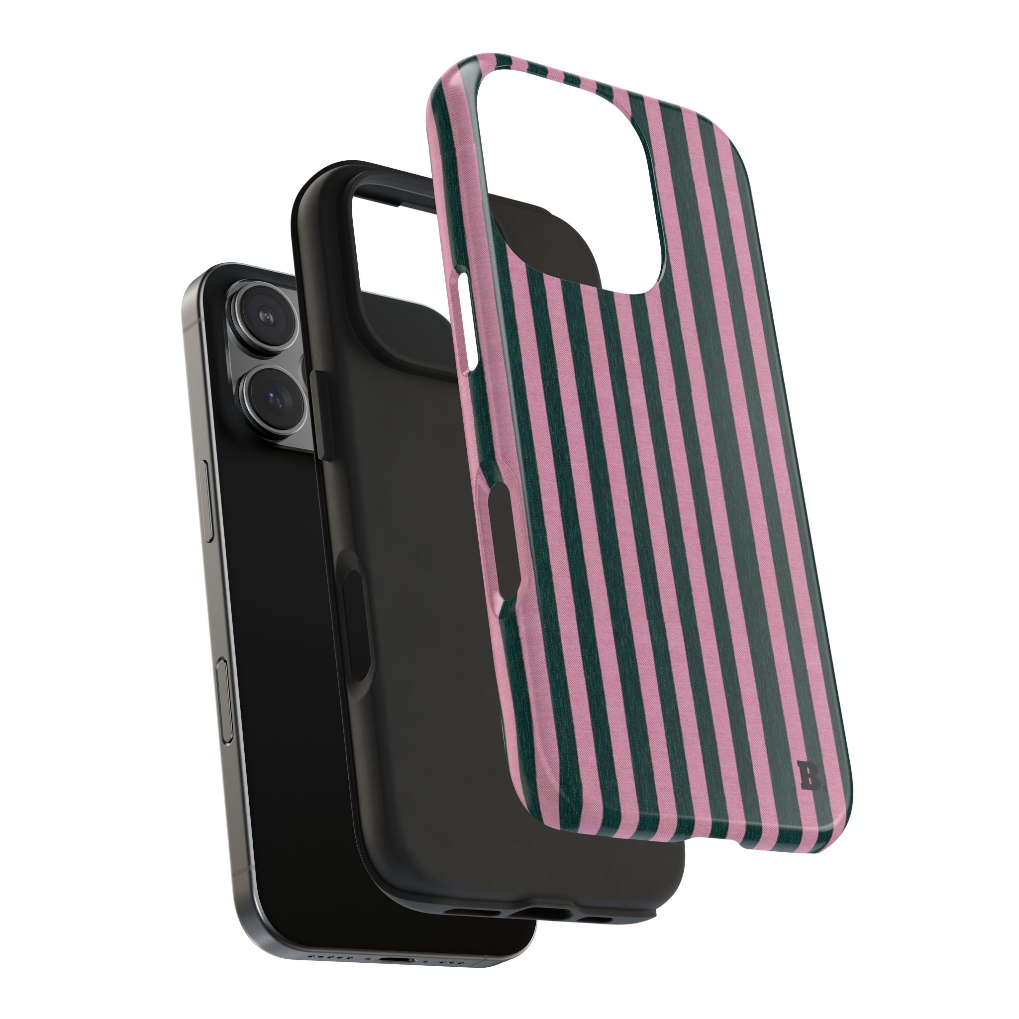 Pink & Green Striped Case