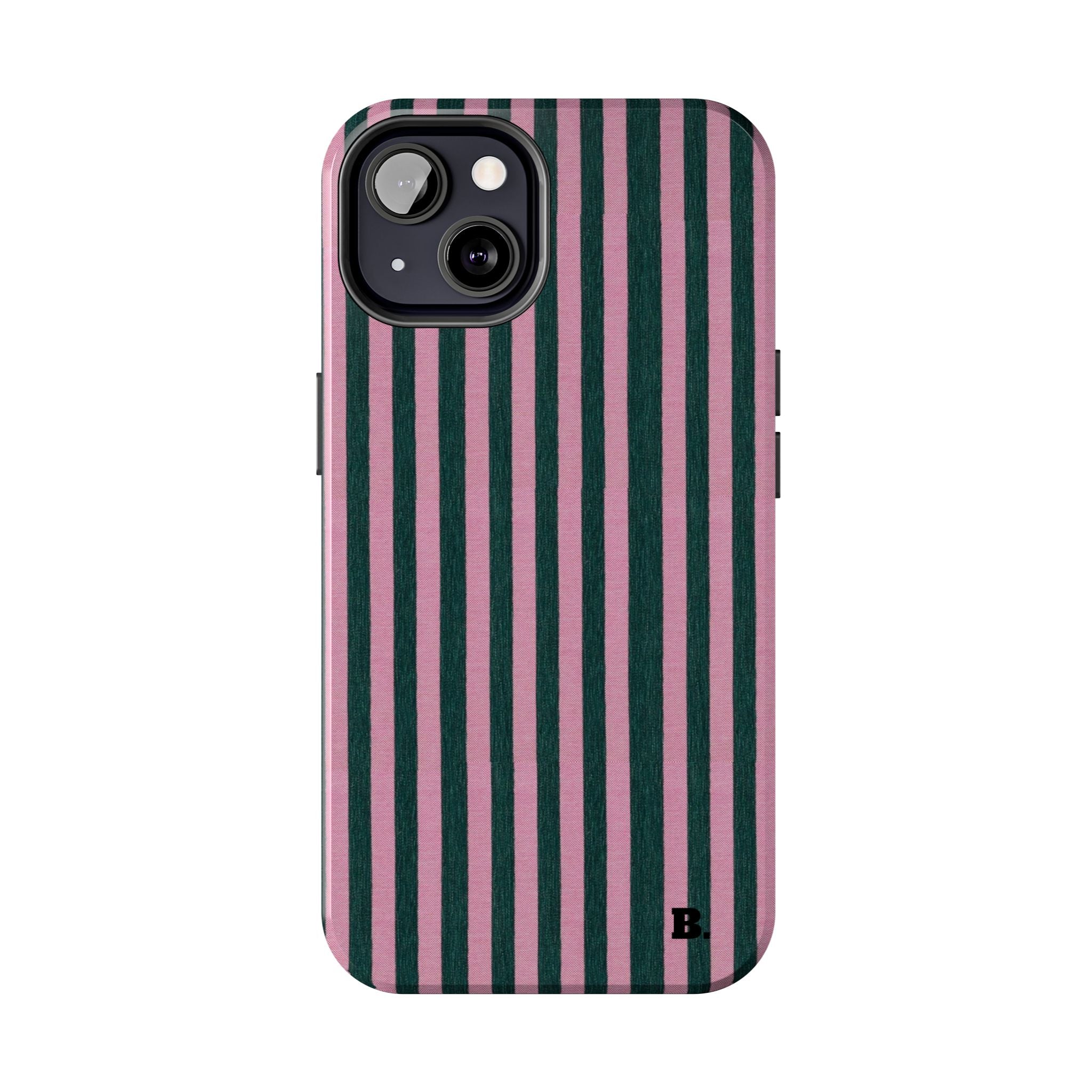 Pink & Green Striped Case