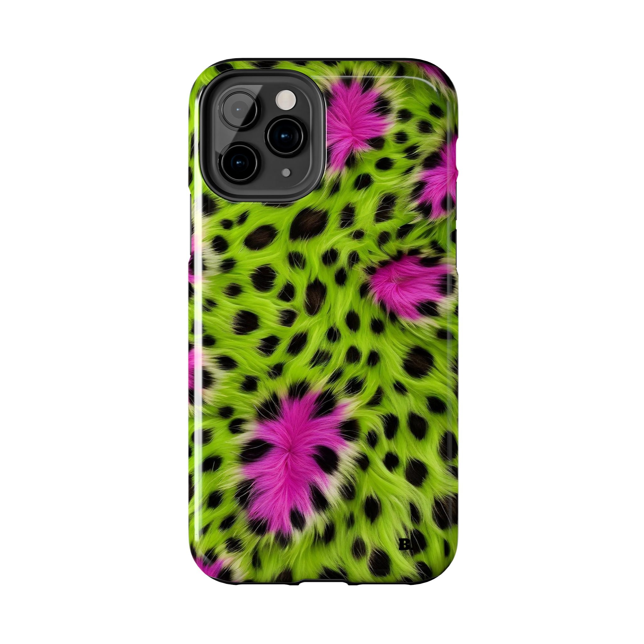 Bold Green & Pink Animal Fur Case