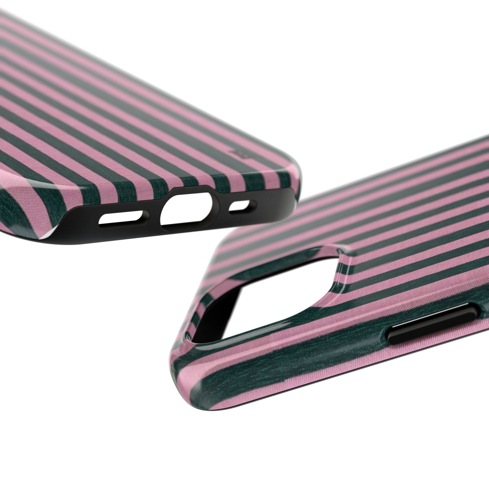 Pink & Green Striped Case