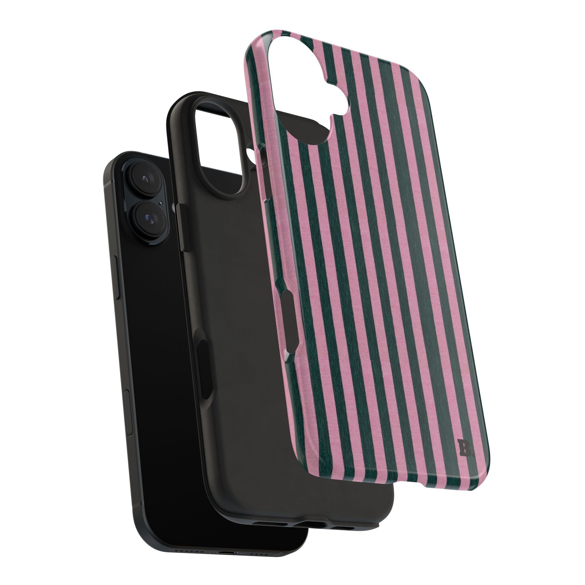 Pink & Green Striped Case
