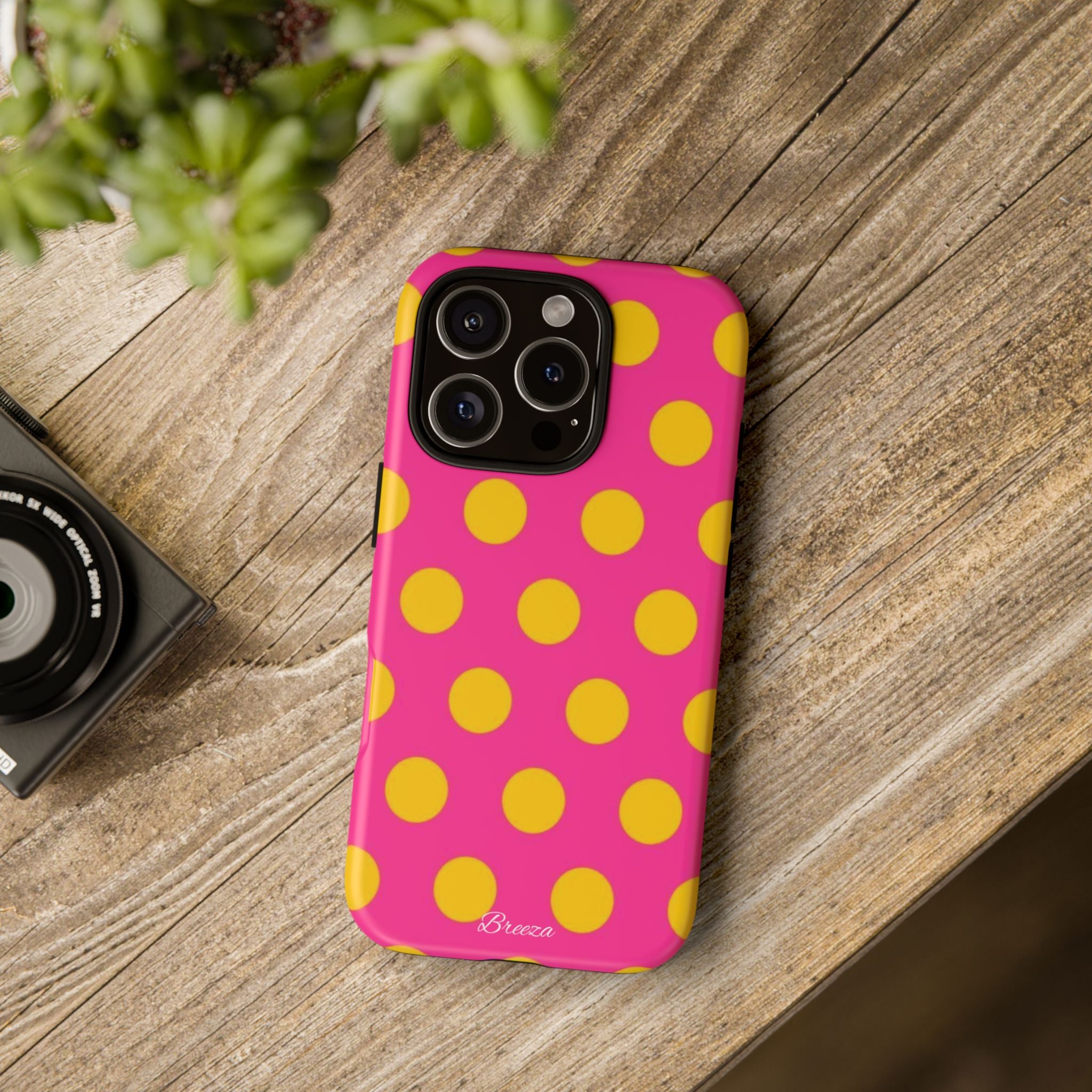 Pink & Yellow Dot Phone Case